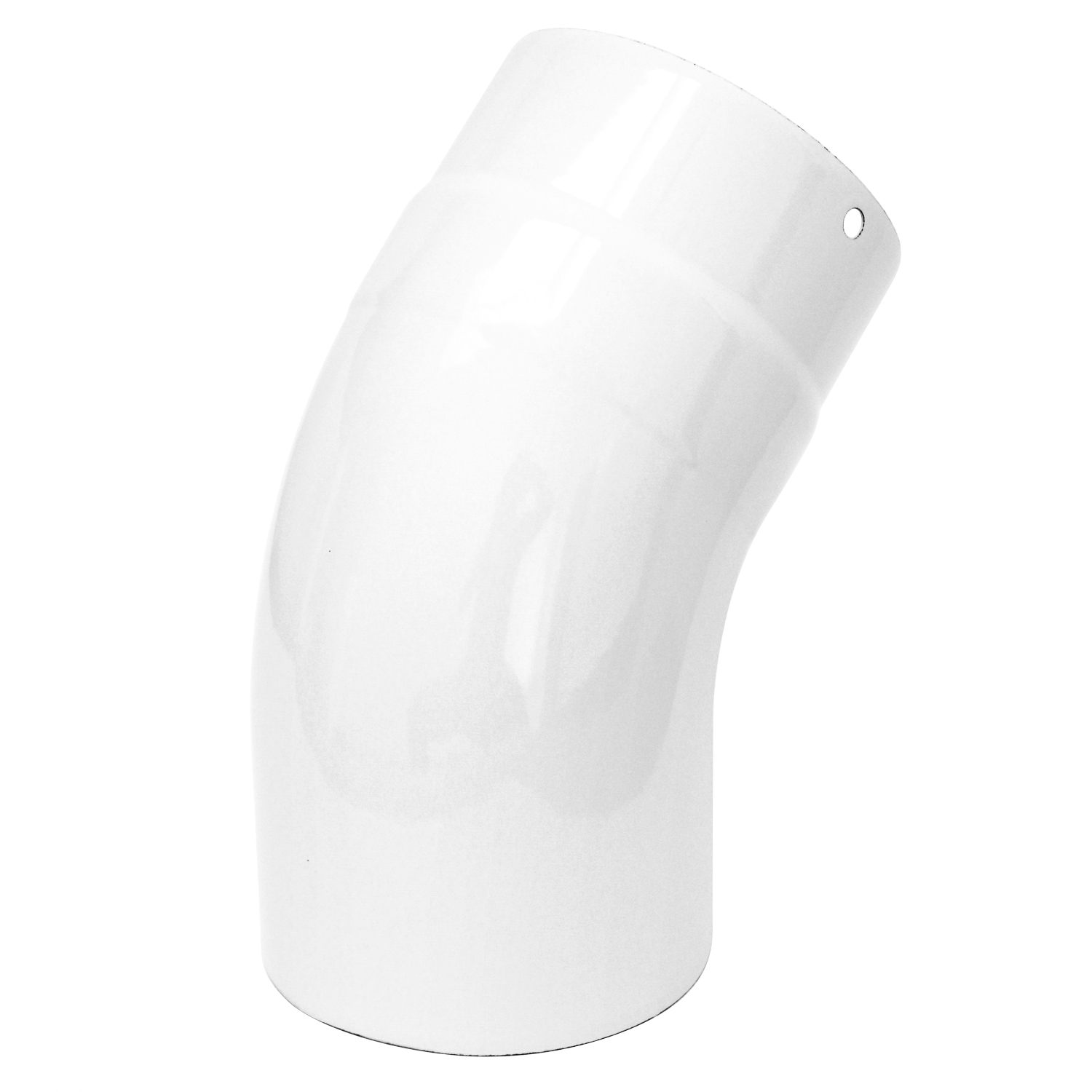 Coude de conduit de fumée / Coude de tuyau de poêle émaillé 150 mm - Coude lisse à 45° Blanc