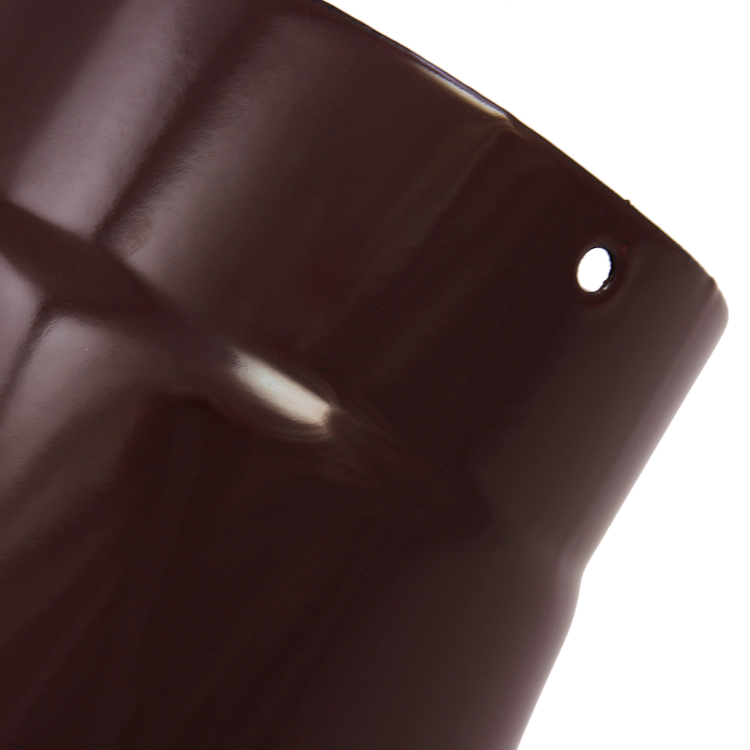 Coude de conduit de fumée / Coude de tuyau de poêle émaillé 150mm - Coude à 45° nervuré marron