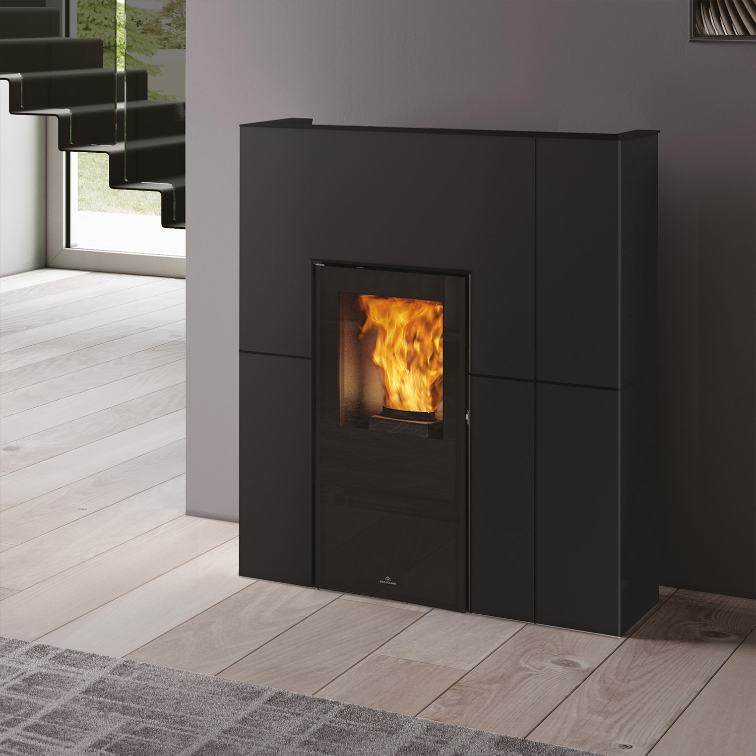 Edilkamin Blade H 15 Evo poêle à granulés bouilleur acier noir