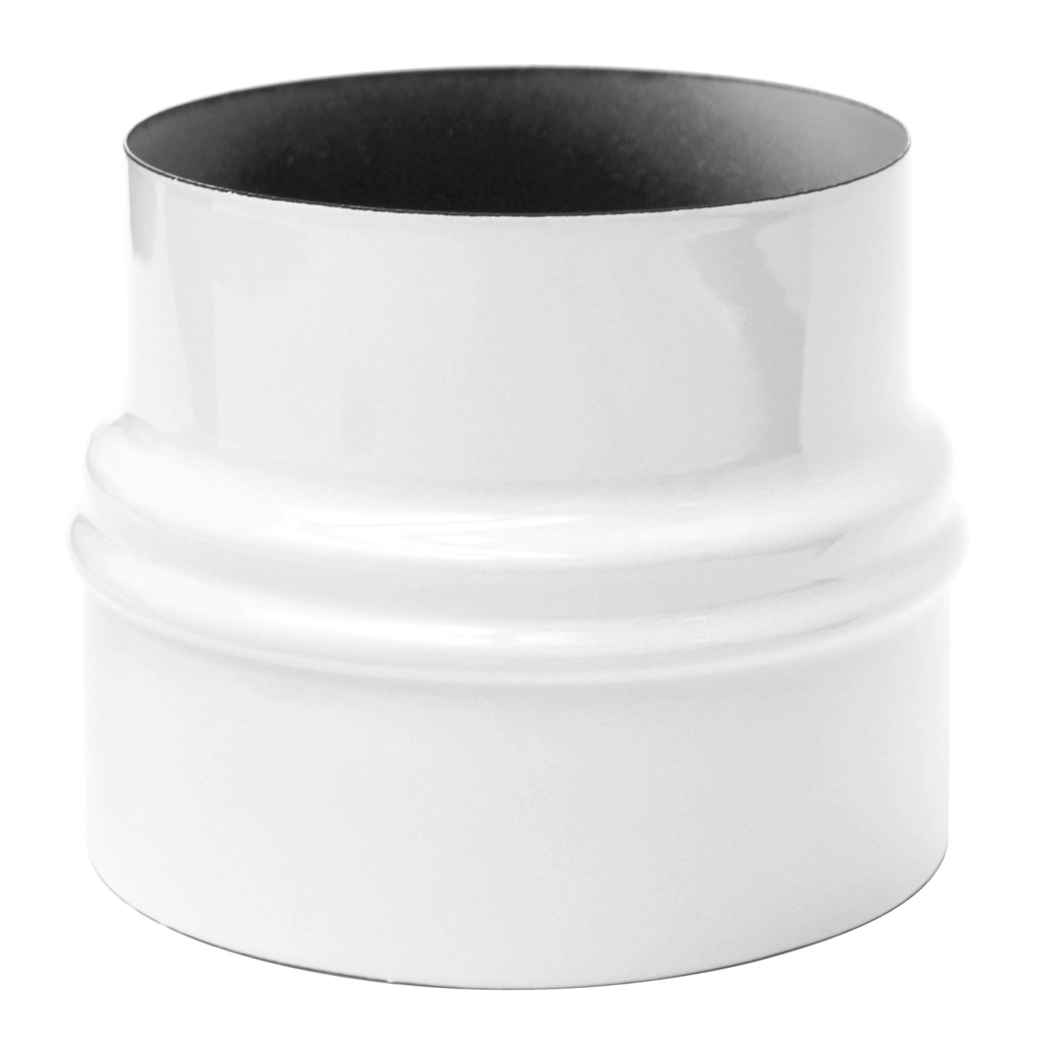 Extension de tuyau de poêle / conduit de fumée émaillé 130mm - 150mm blanc