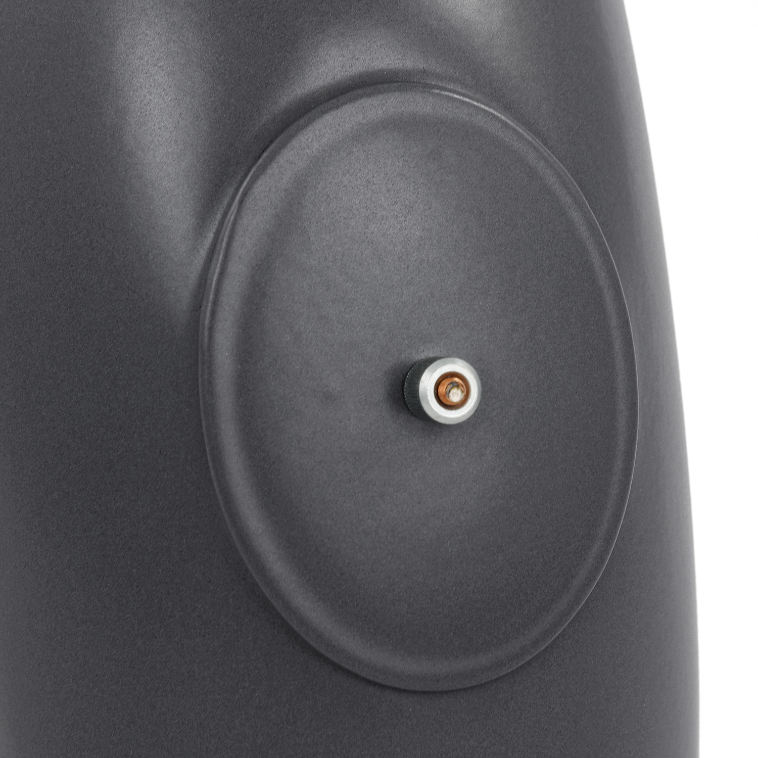 Coude de conduit de fumée / Coude de tuyau de poêle émaillé 150 mm - Coude lisse à 45° gris avec ouverture de nettoyage