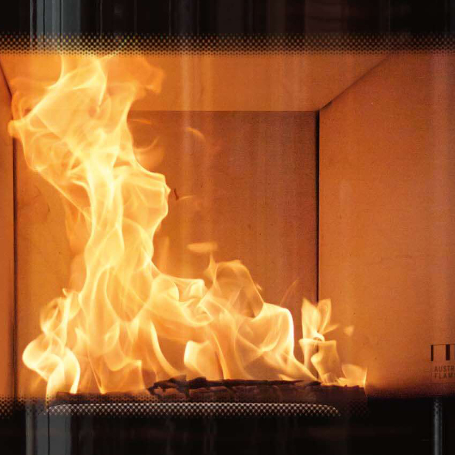 Austroflamm Fynn Xtra 2.0 poêle à bois acier noir/ revêtement céramique rainure blanc 42