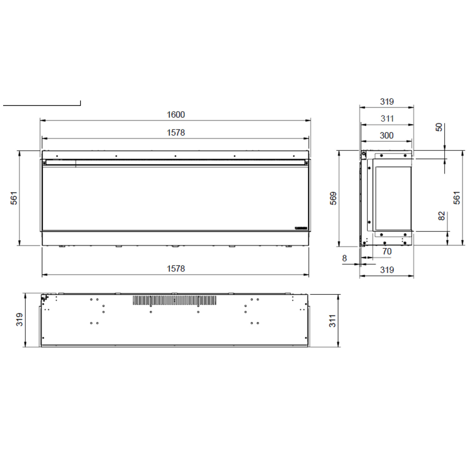 La Nordica Lumen 1600 Cheminée électrique LED pierre