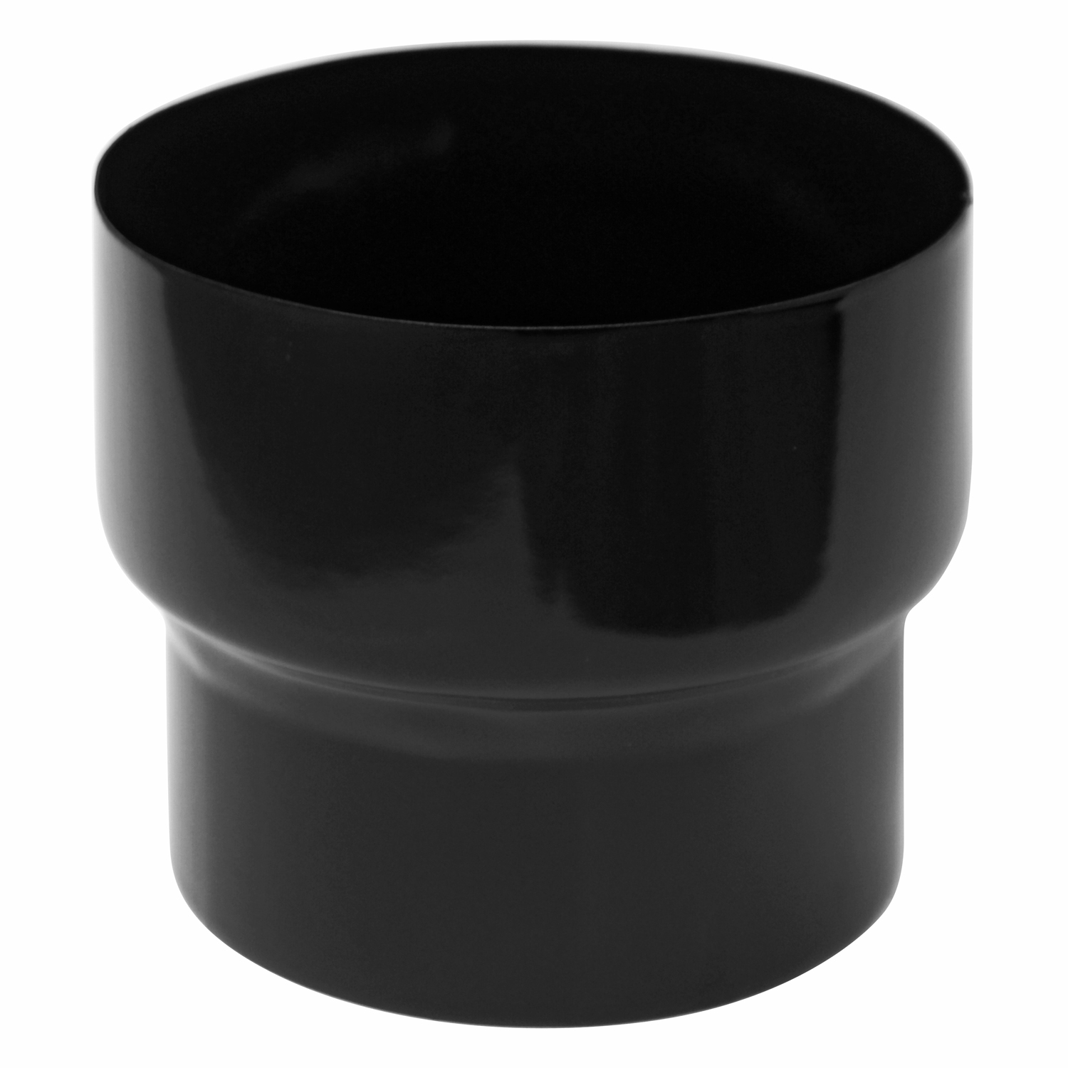 Réduction de tuyau de poêle / conduit de fumée émaillé 150 mm - 120 mm noir