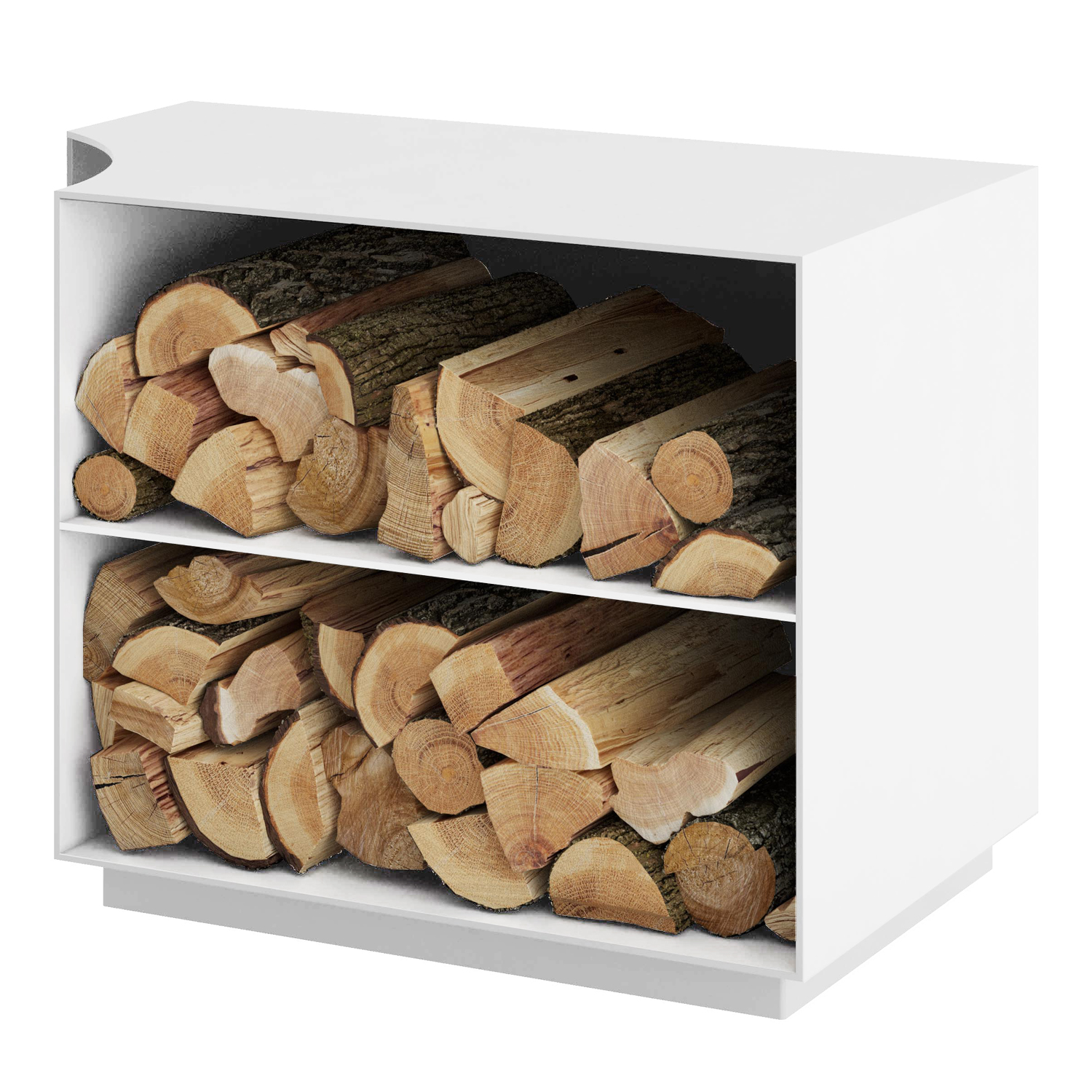 Spartherm compartiment range-bûches pour Passo XS côté droit Blanc