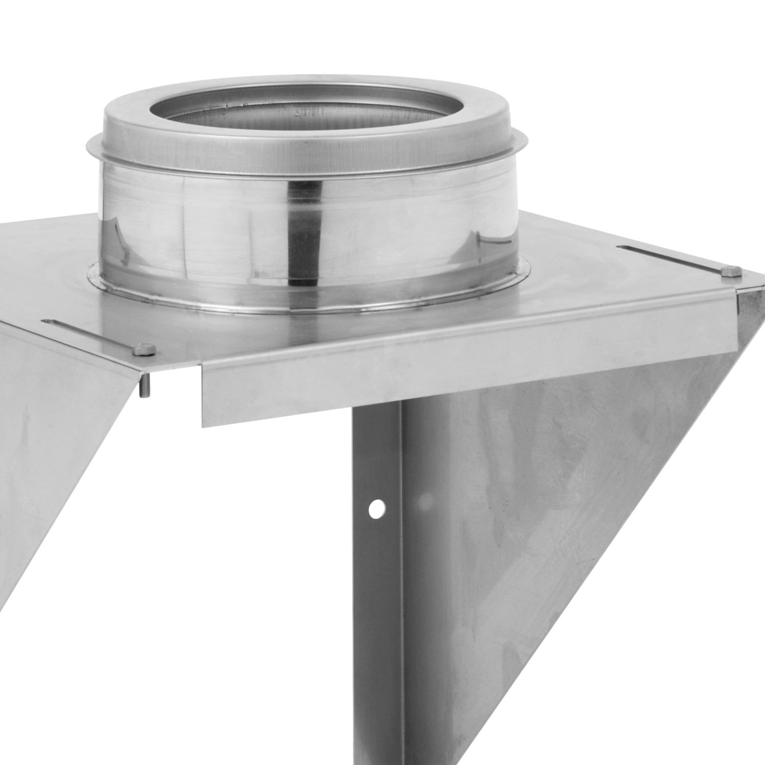 Opsinox conduit de cheminée en acier inoxydable 180 mm avec console murale et évacuation des condensats MSDC.