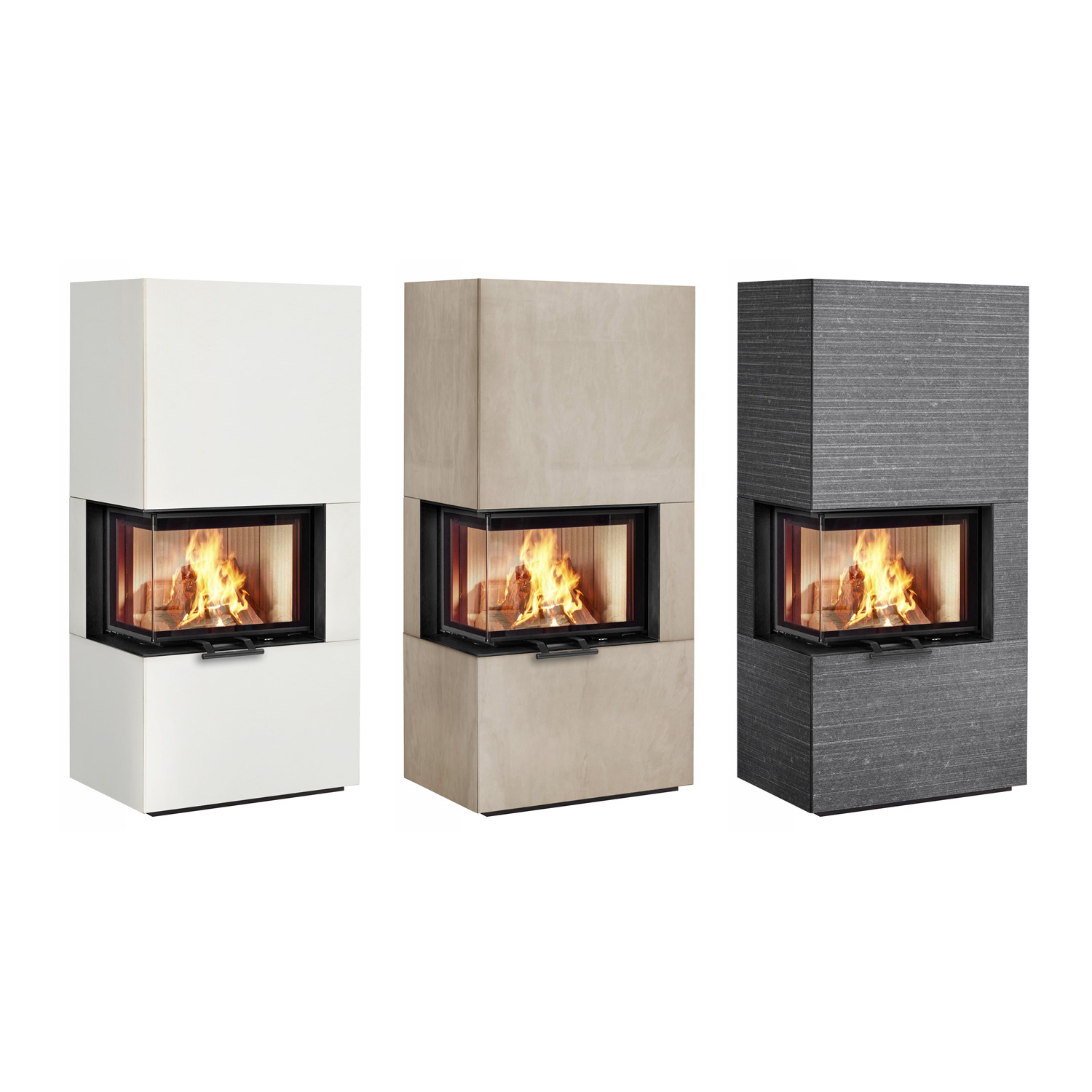 Olsberg Osorno L TopStone poêle à bois en pierre calcaire beige teramo natura, gauche