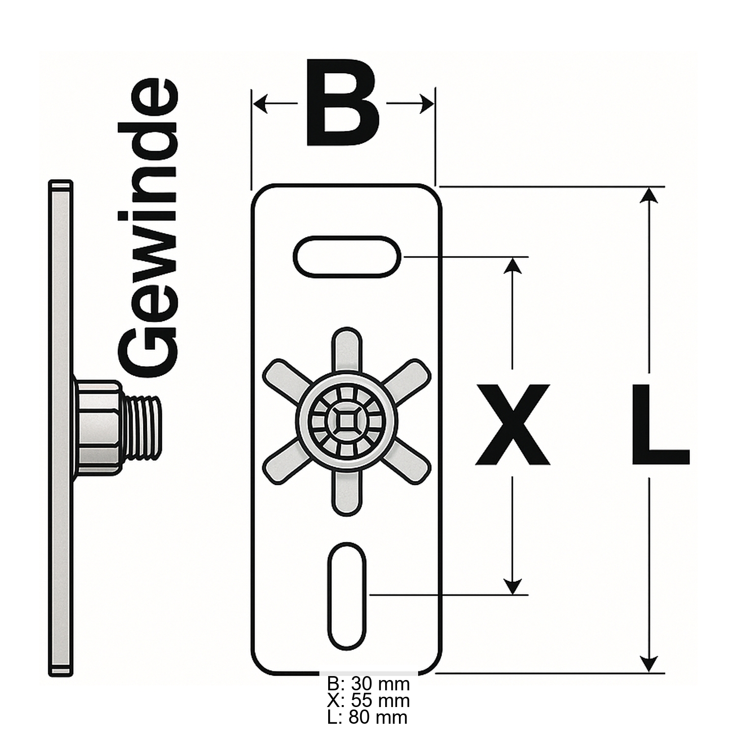 Schiedel platine de fixation