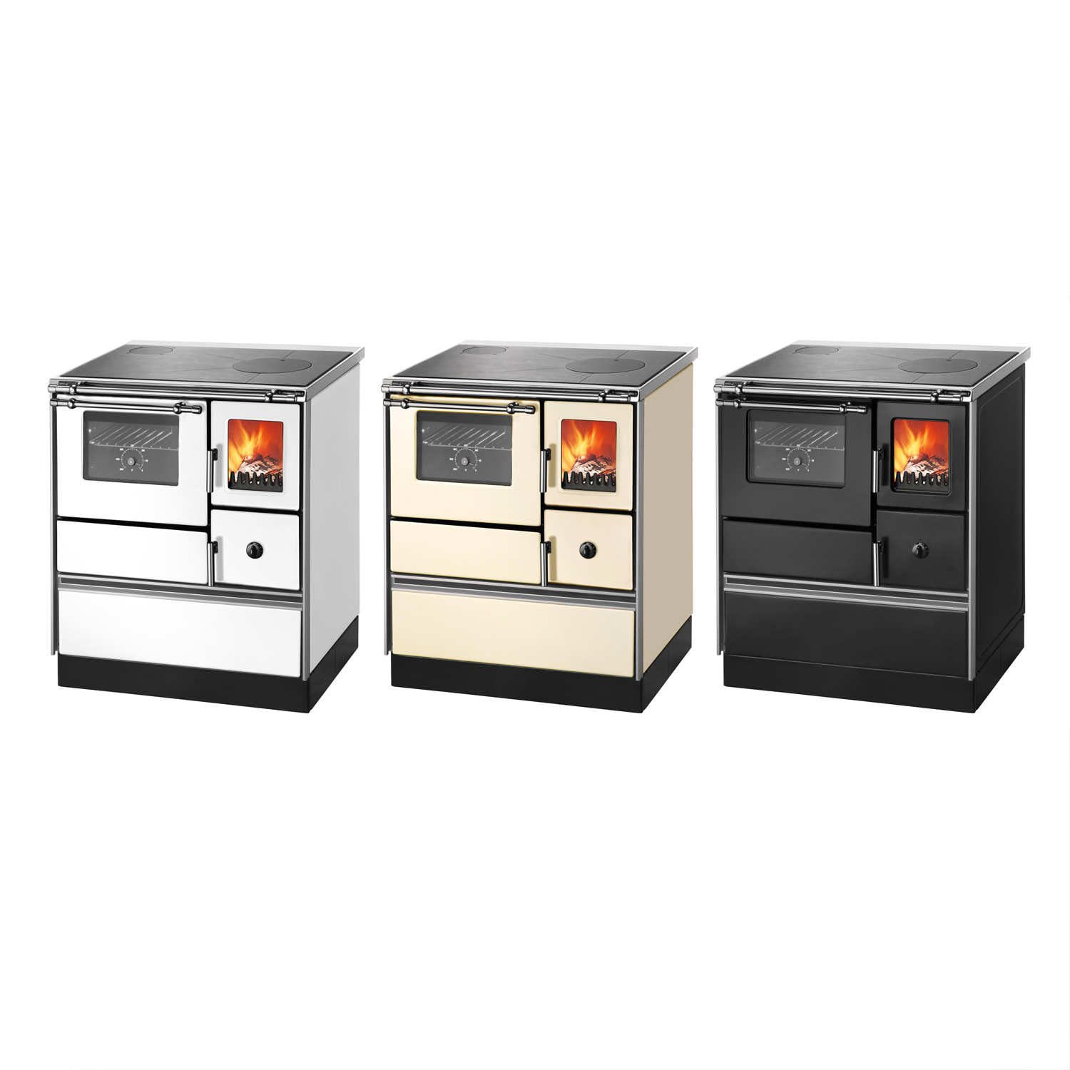 Wamsler K 176 F/A 70 Cuisinière en acier ivoire, four à gauche