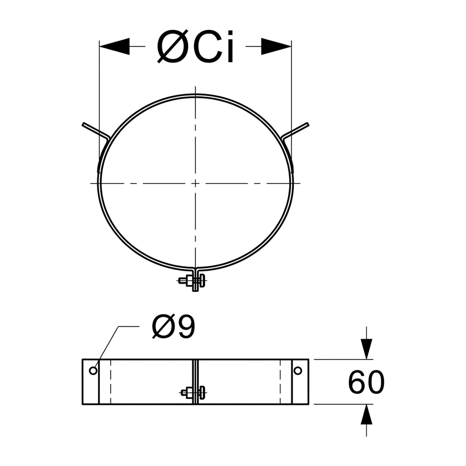Schiedel Kit de haubanage rigide avec collier pour ICS Ø 130 mm