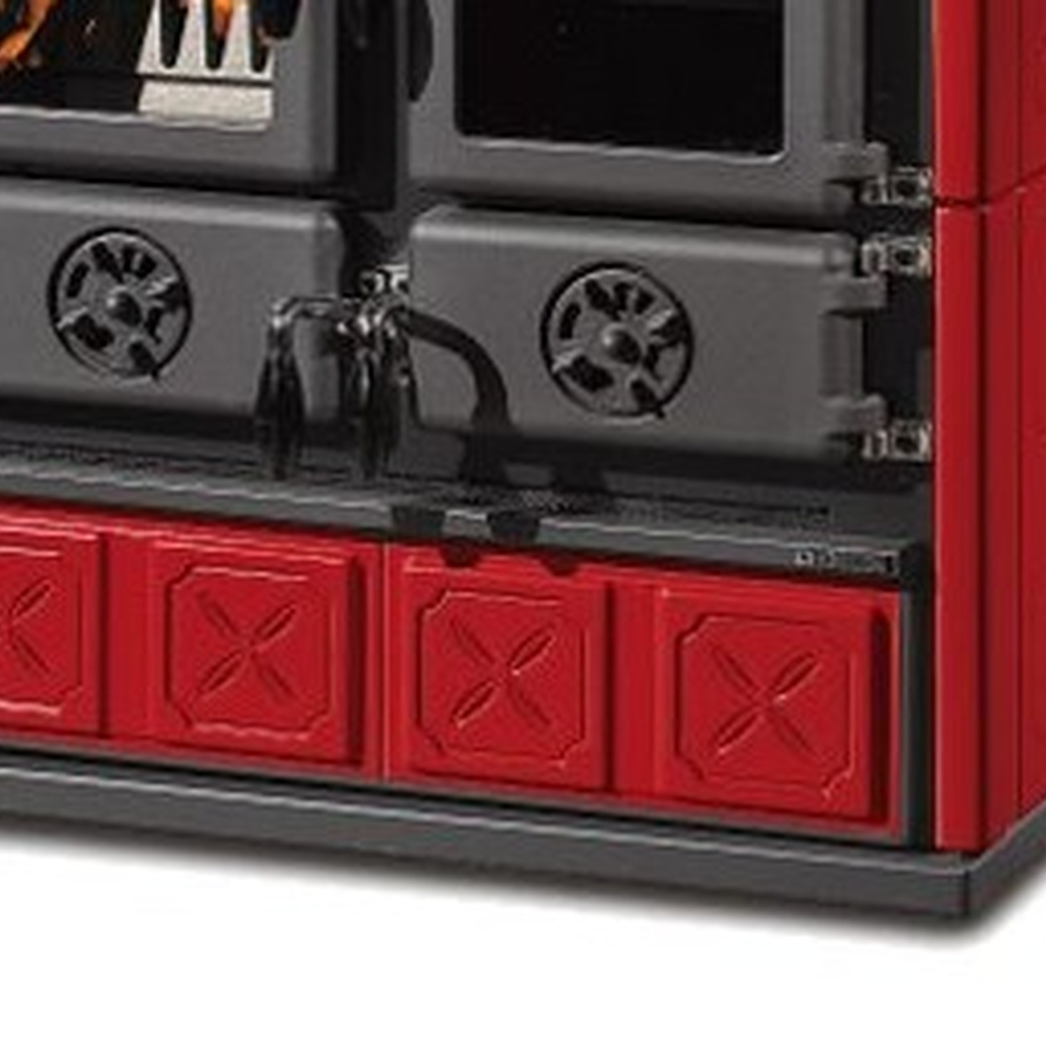 La Nordica ROSETTA.16 Majolique - rouge bordeaux cuisinière à bois