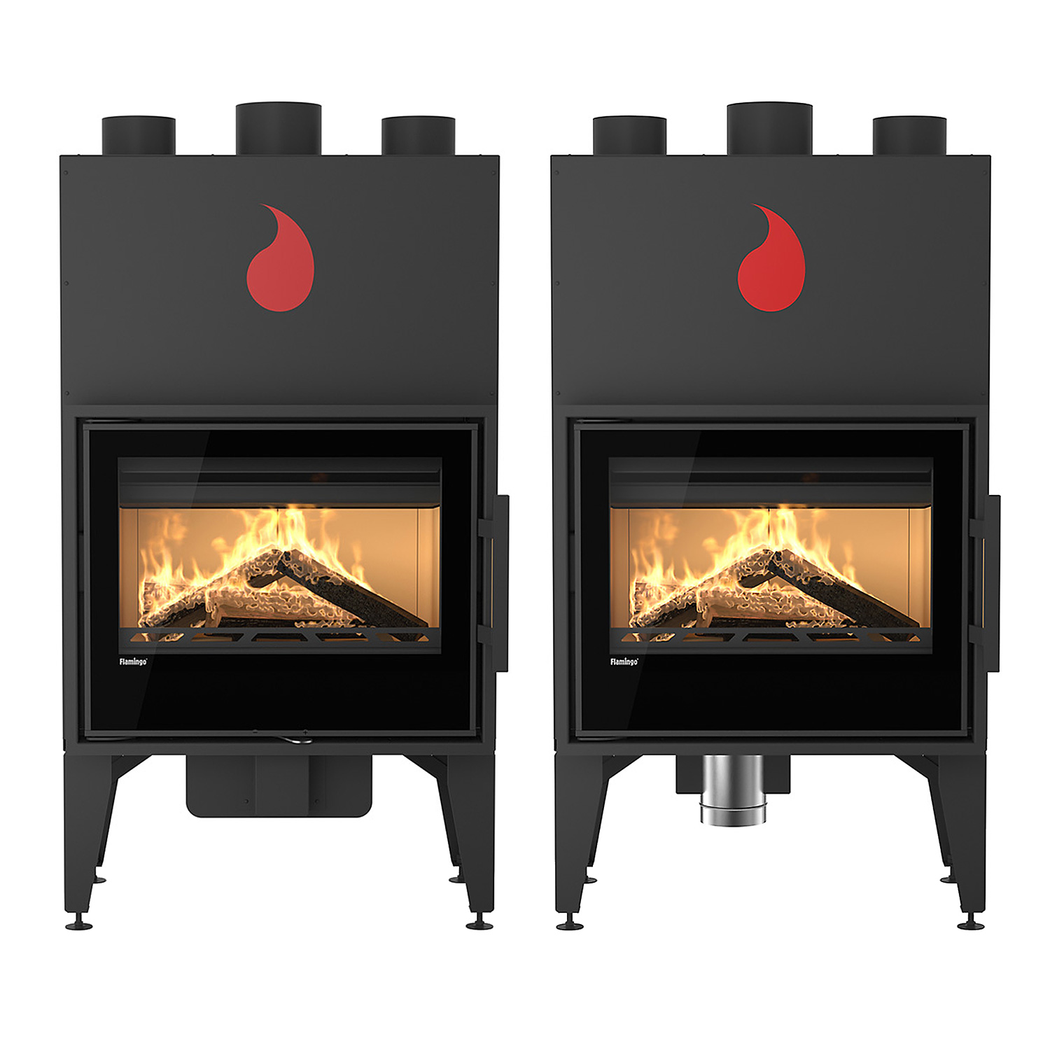 Insert de cheminée HS Flamingo M9 Acier Noir Automatique