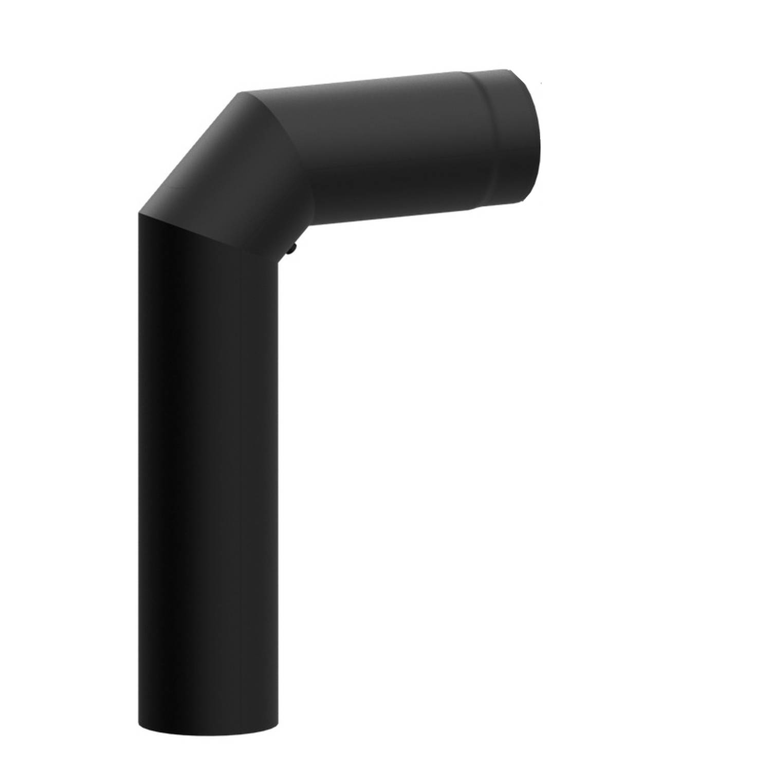Raik coude LS diamètre 150/90° 2,00mm 3-pièces 700/450 avec porte intégrée noir