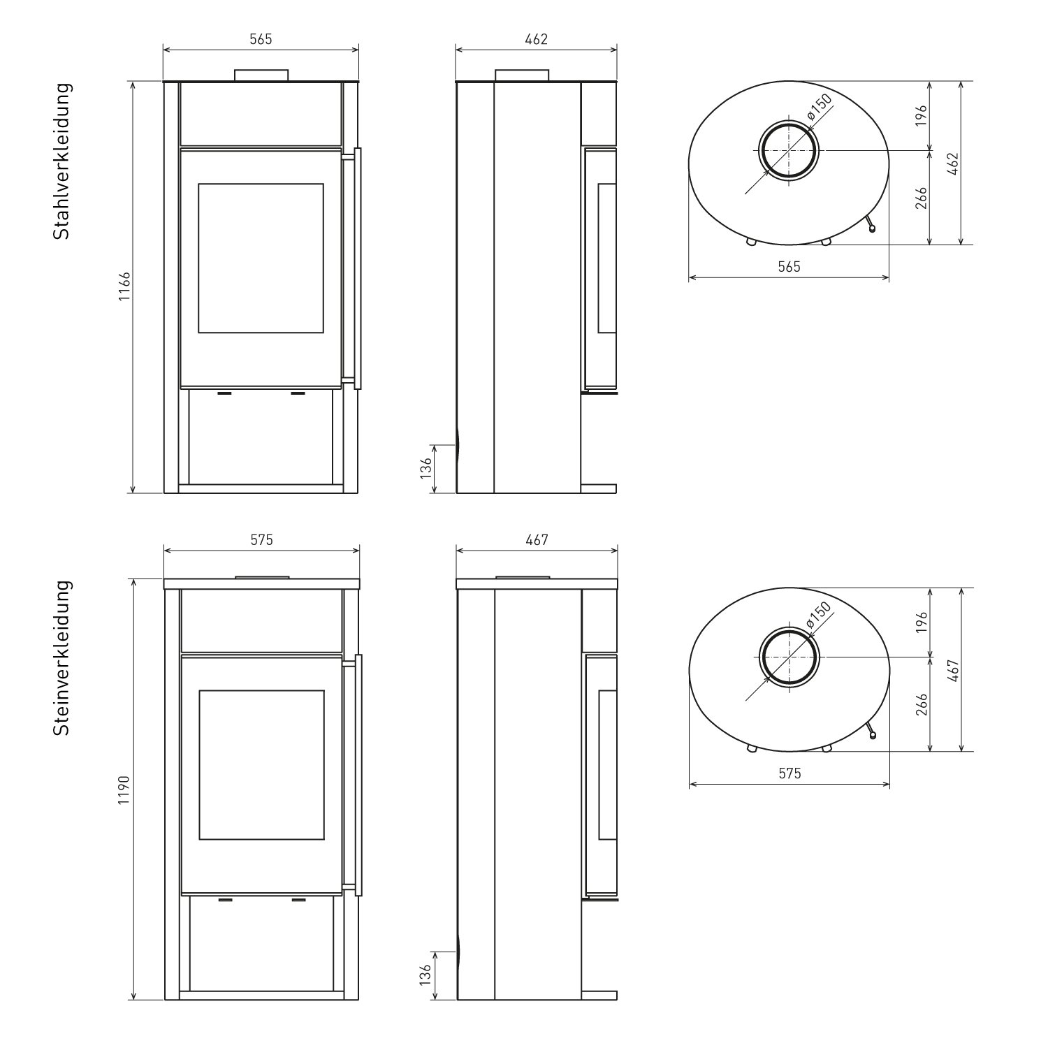 Poêle à bois avec échangeur thermique Schmitzker Lecara Blackline