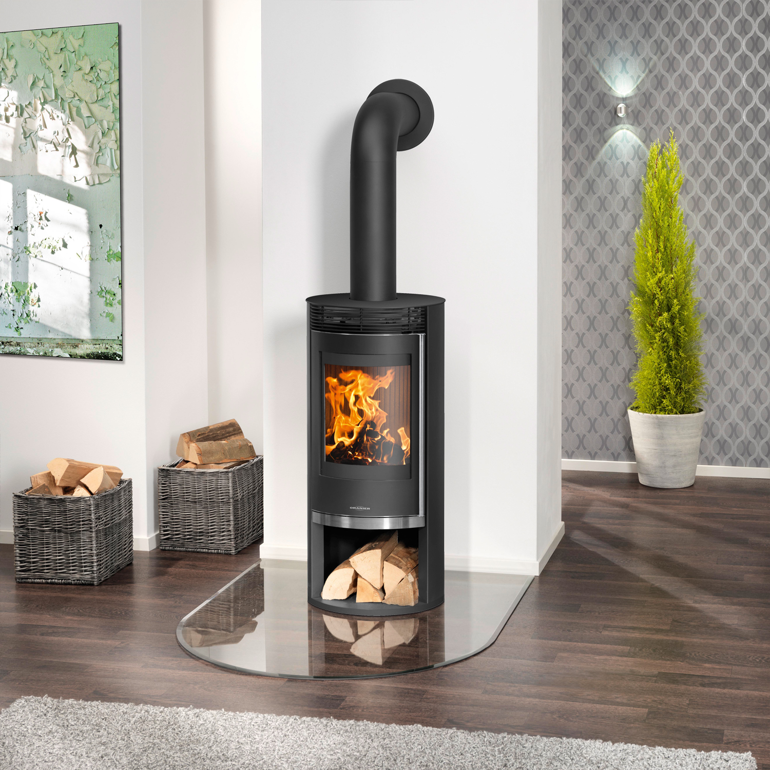 Poêle à bois Oranier Rota 2.0 Acier Noir