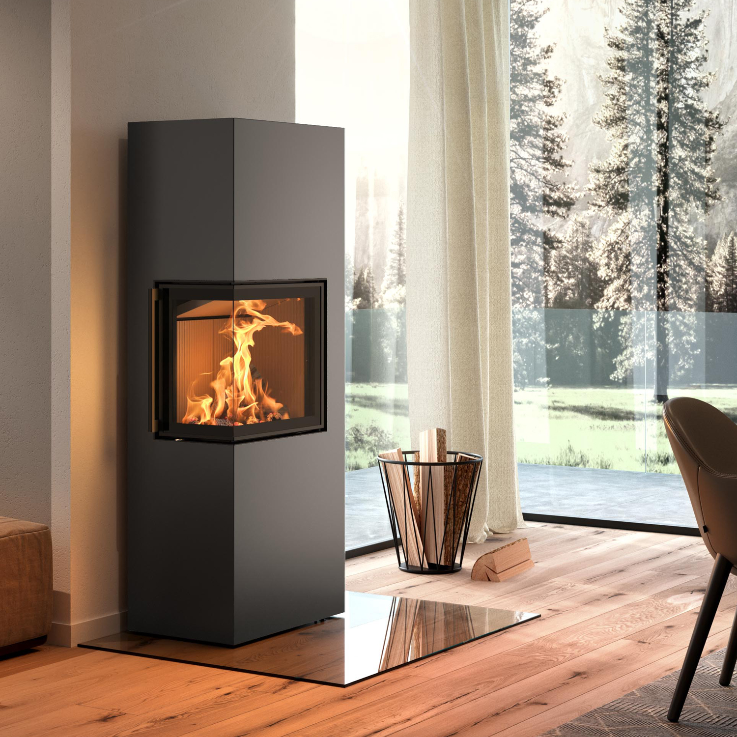 Spartherm Lungo 2L poêle à bois Titane