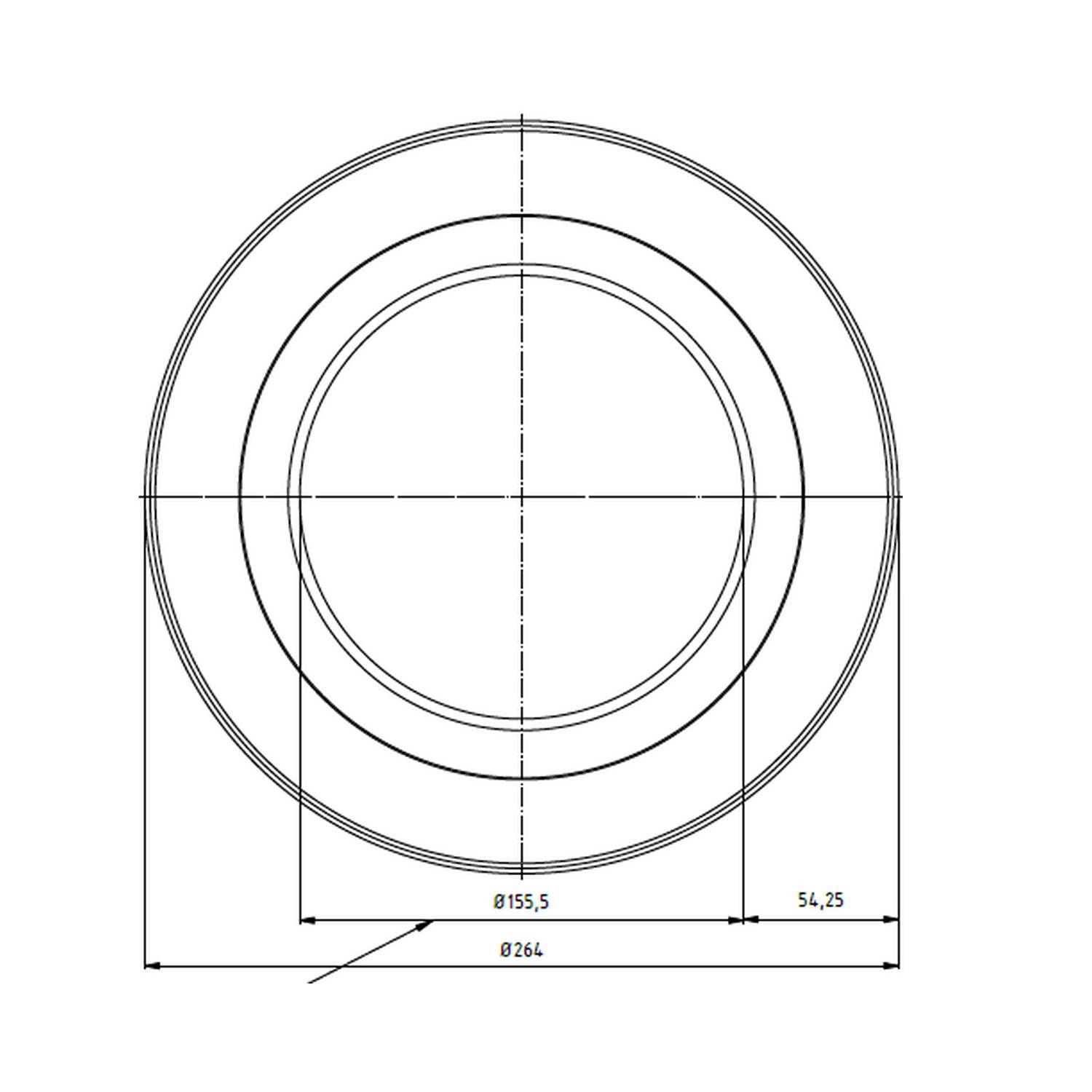 Raik Lifestyle rosace 150mm noir pour tuyau de fumée / conduit de fumée