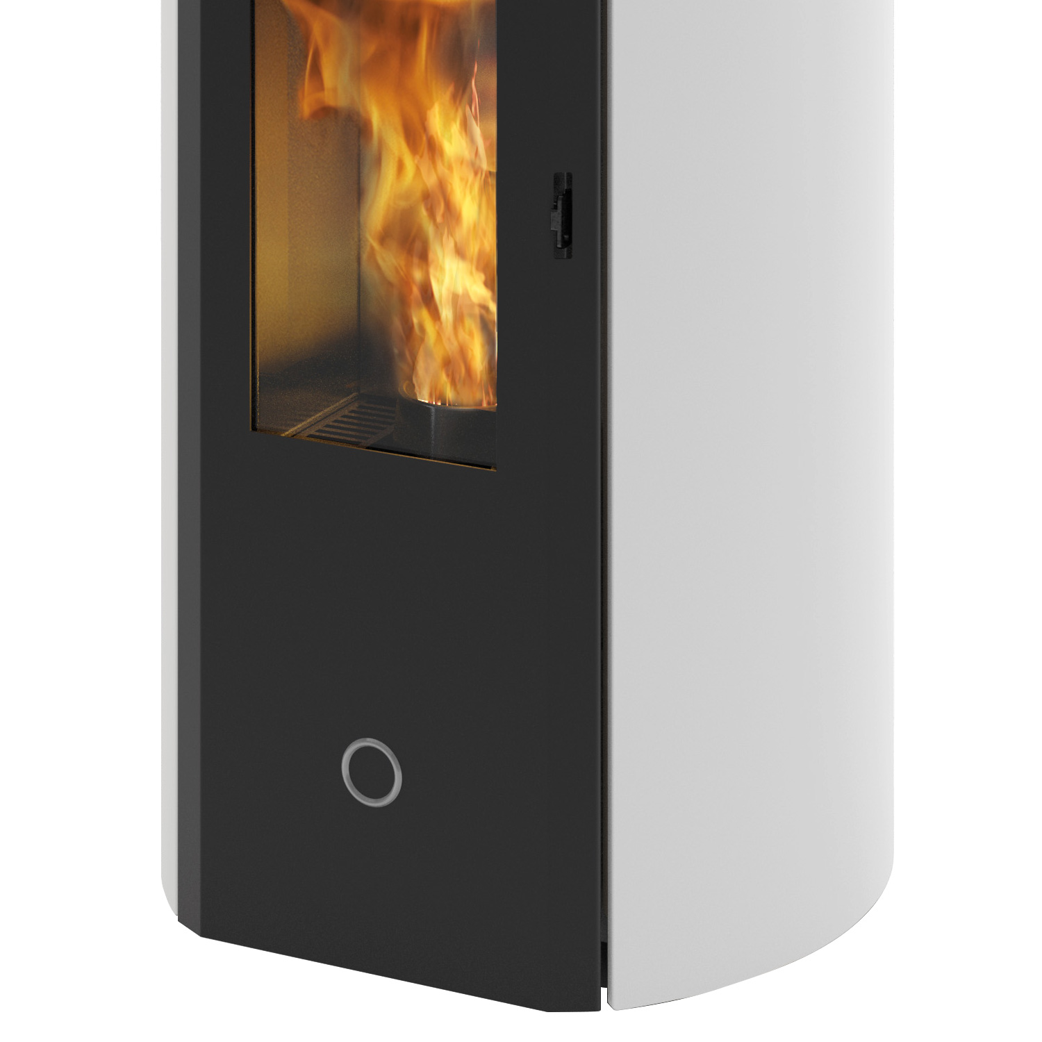 EK63 Tweed90+ EVO poêle à granulés RR haut acier blanc perlé