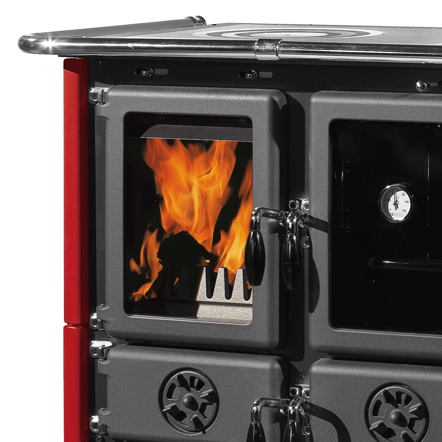 La cuisinière La Nordica Rosetta 5.0 Majolika Bordeaux