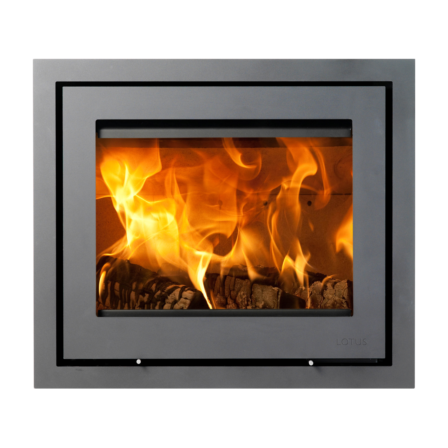 Lotus H570 insert de cheminée à bois gris / charnières à gauche