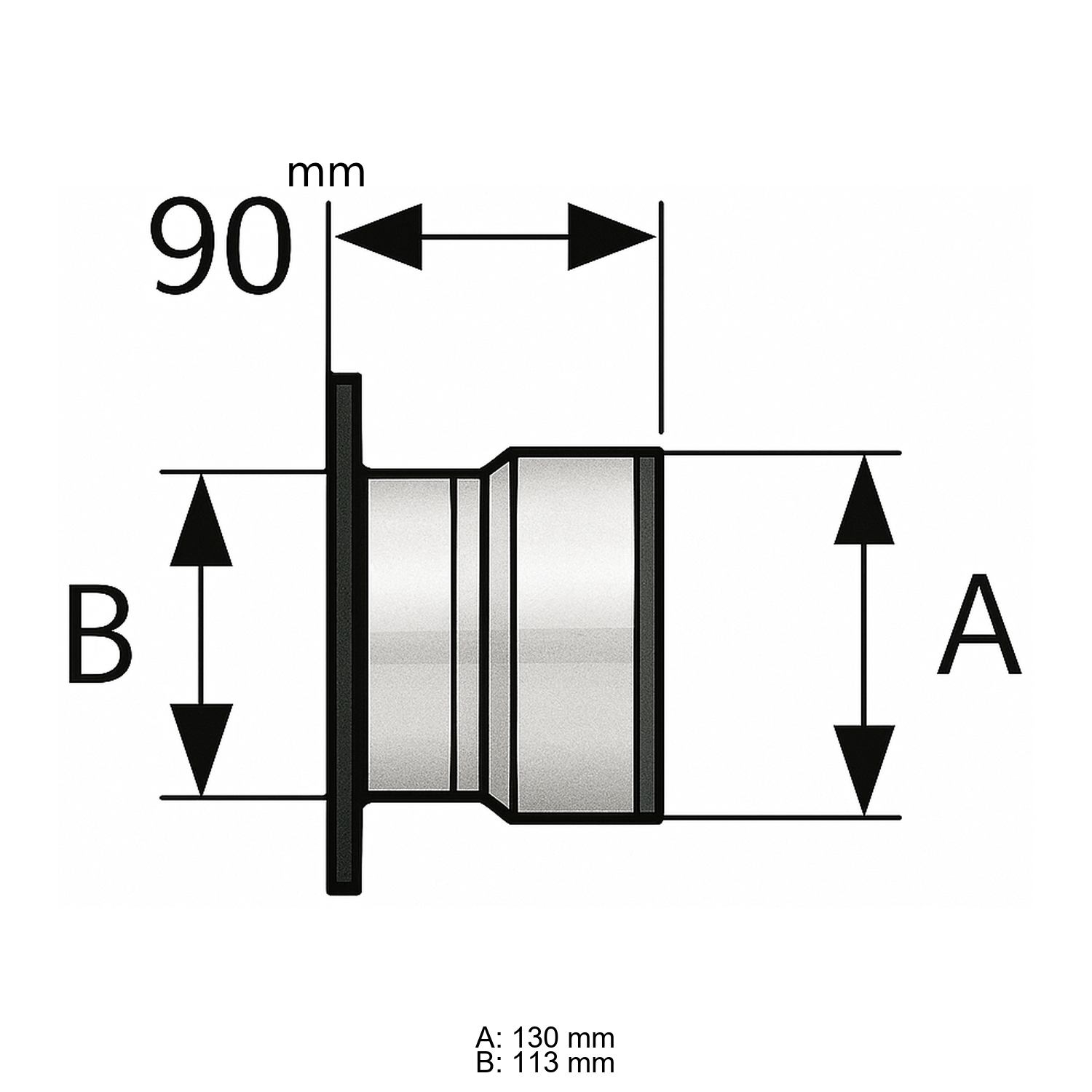 Schiedel adaptateur modérateur de tirage Ø130 mm pour PRIMA PLUS té pour raccord Ø113 mm simple paroi mat