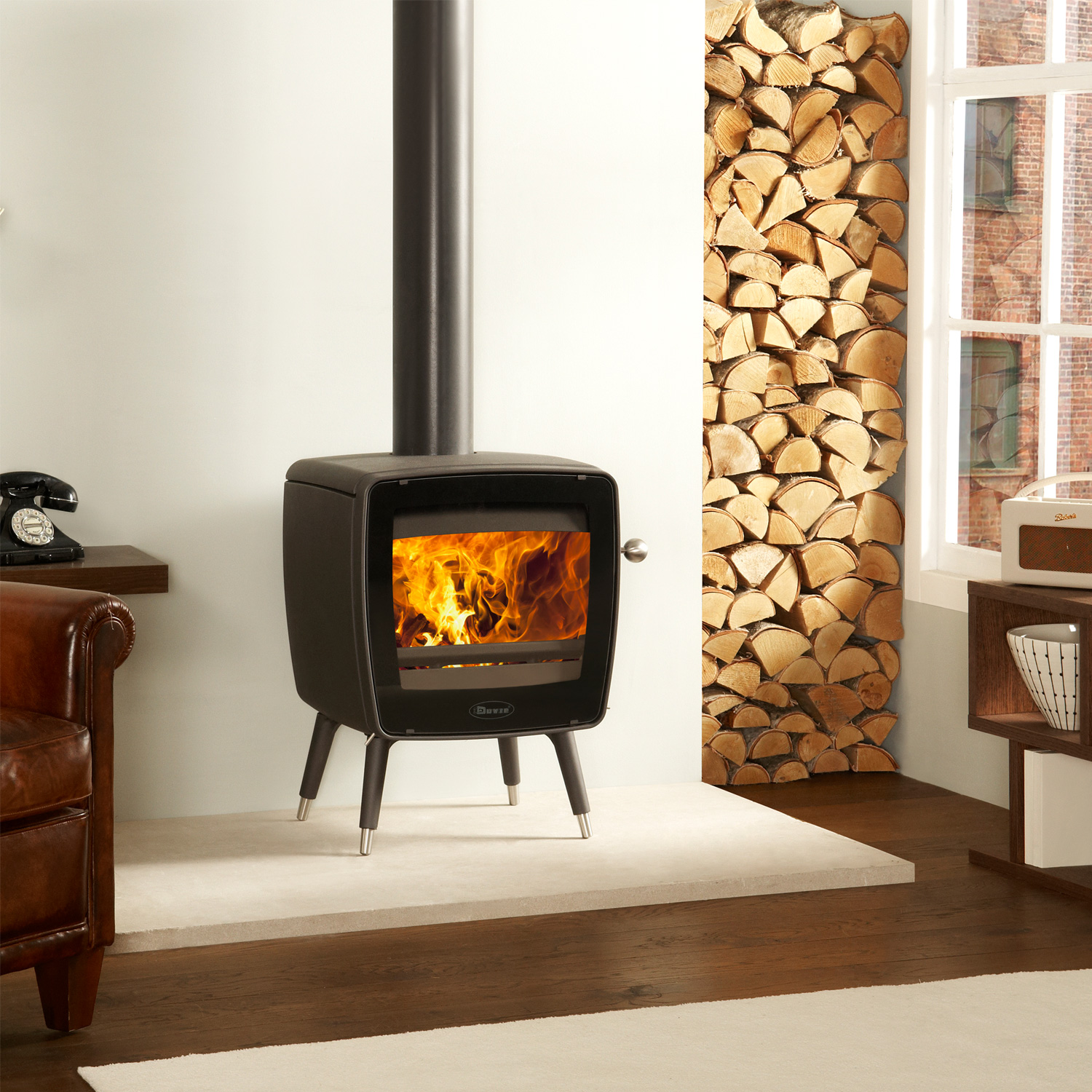 Dovre Vintage 35 poêle à bois en fonte noir, type de construction 1