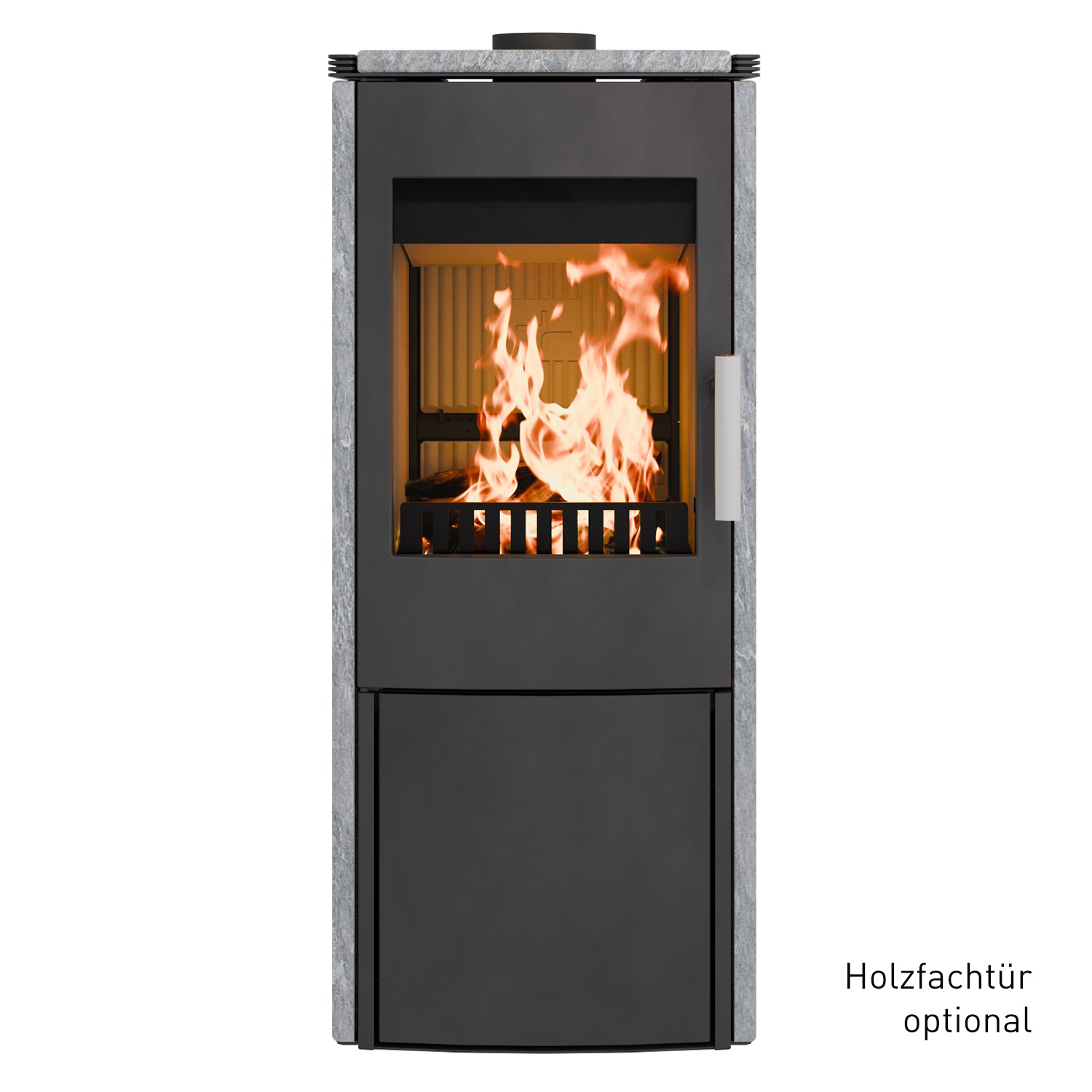 Haas + Sohn Montegrotto III Poêle à bois Noir / Serpentino