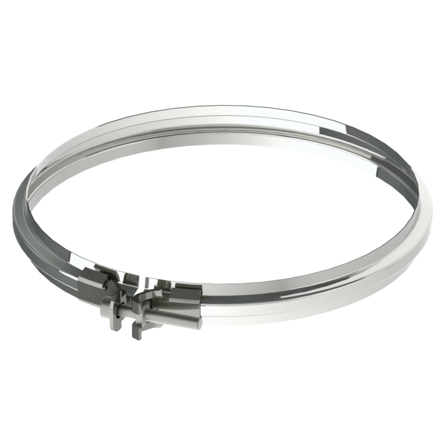 Collier de serrage pour conduit de fumée / tuyau de poêle 80 mm en acier inoxydable
