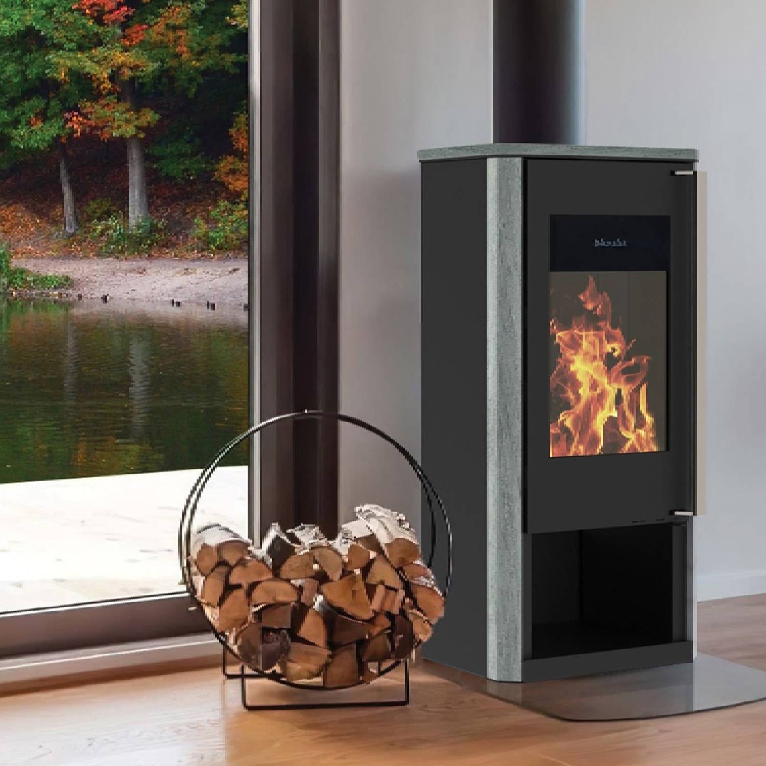 Wamsler poêle à bois « Turon » pierre naturelle