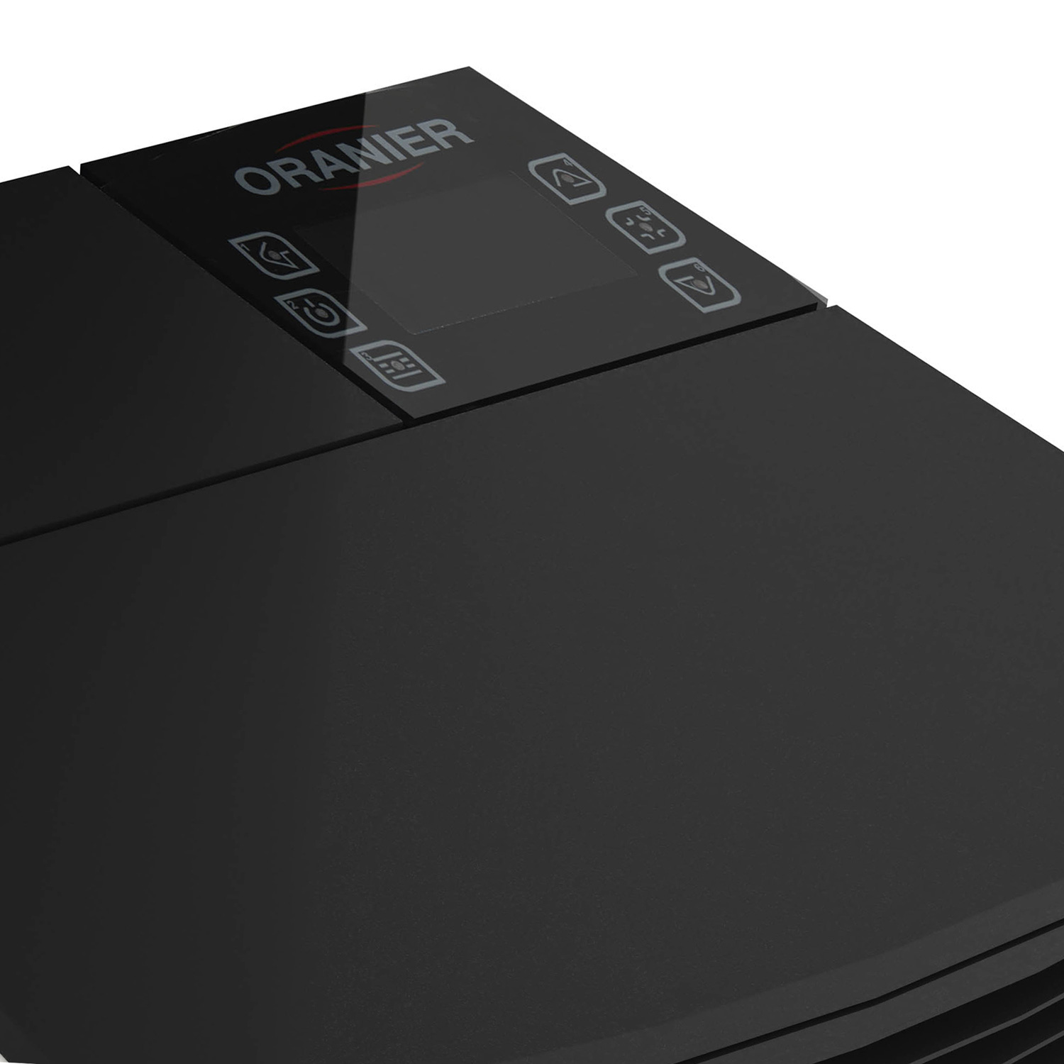 Oranier Neta poêle à granulés acier blanc soie, sortie de fumée en haut