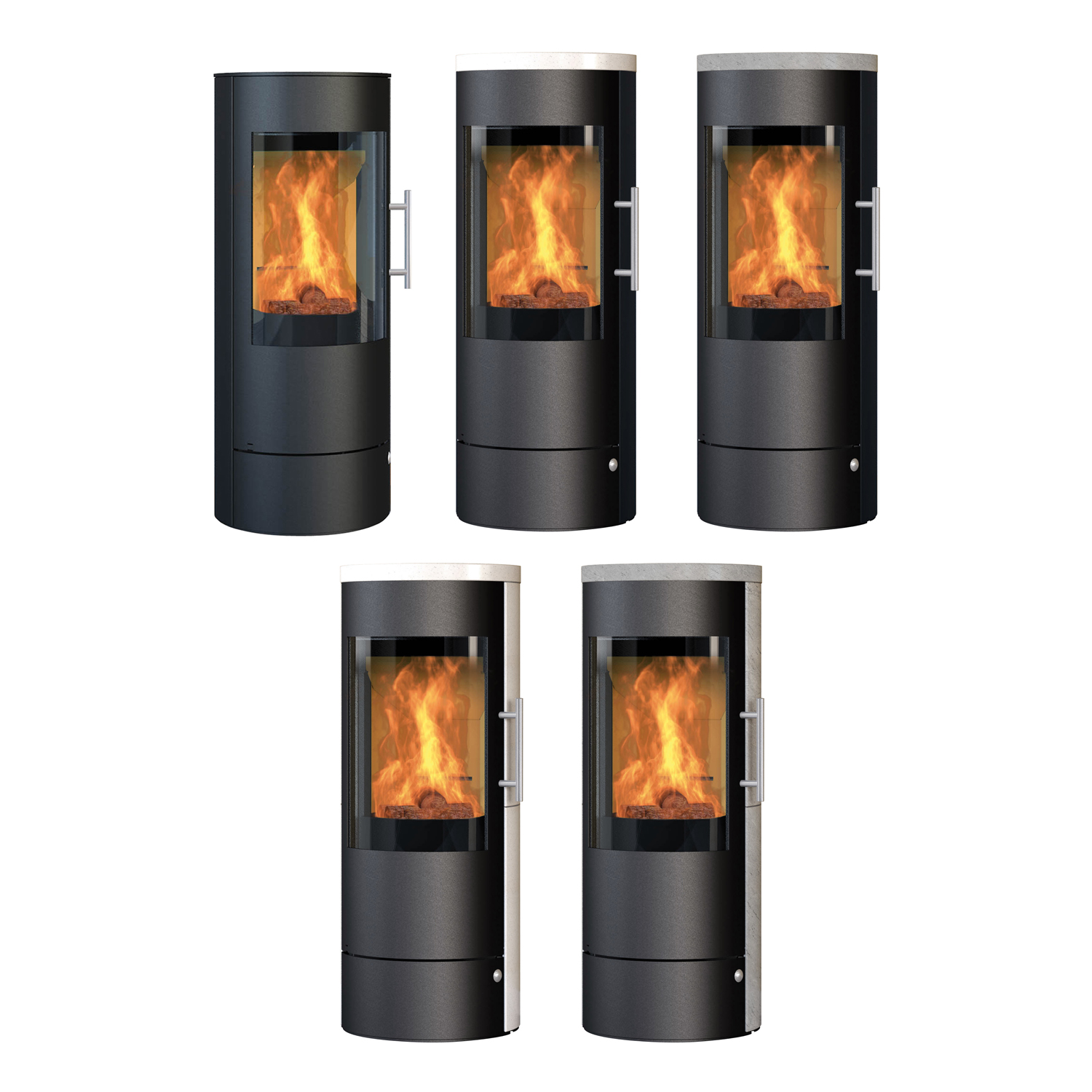 Poêle à bois Vela en acier noir de Königshütte