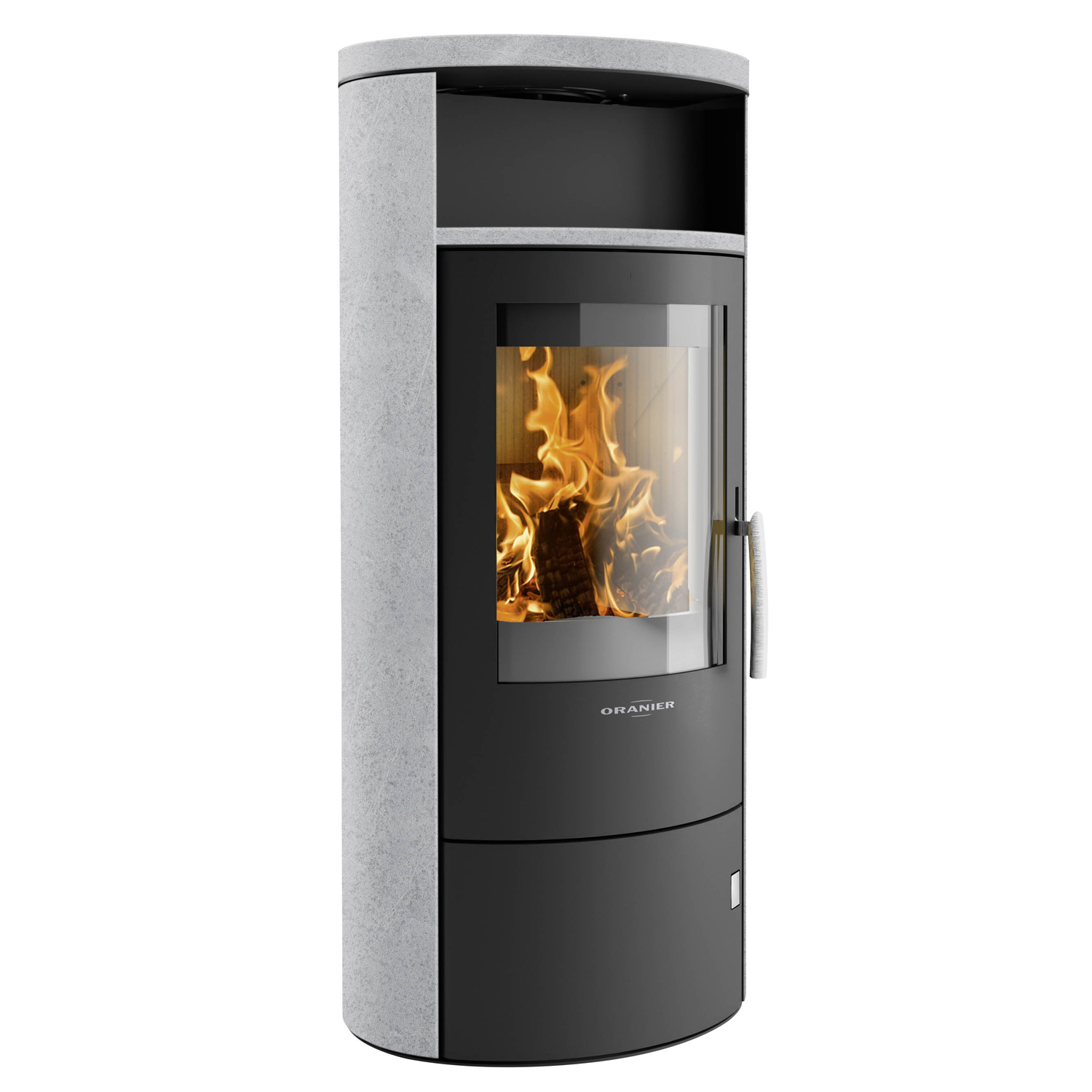 Oranier Polar 7 2.0 Poêle à bois Acier Noir / Pierre ollaire
