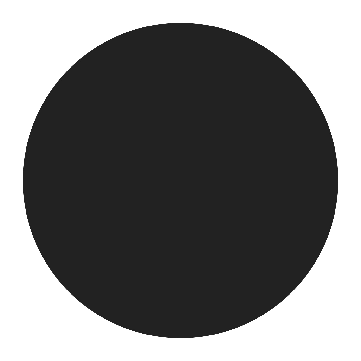 Raik Plaque de sol B8 Cercle noir revêtu par poudre Ø 1230 mm