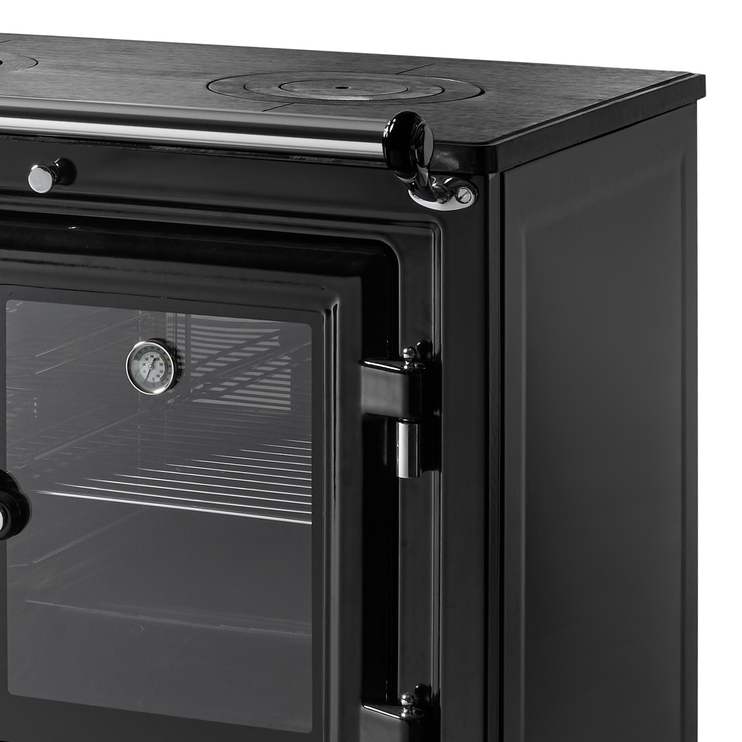 Hergom Saja 7/90 SE Cuisinière en fonte noire