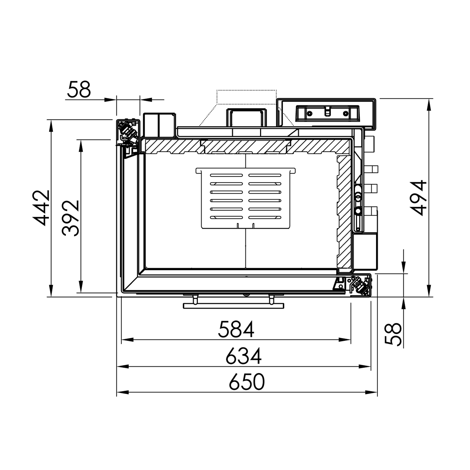 Spartherm Varia 2R-55h H2O insert de cheminée à eau d'angle