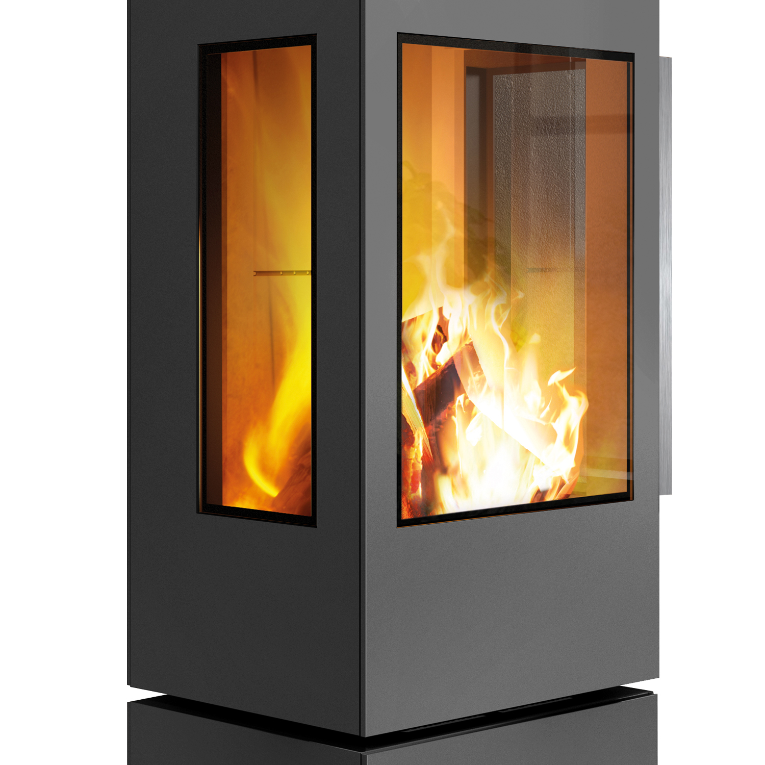 Spartherm SEO L leva Poêle à bois Titane