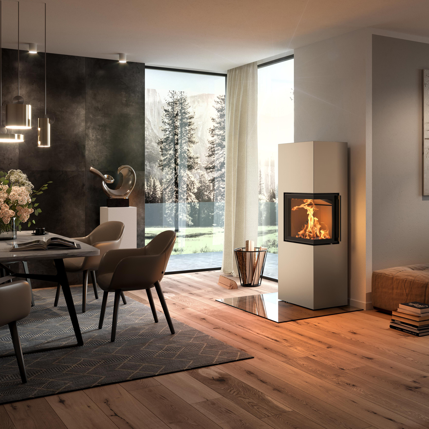 Spartherm Lungo 2R Poêle à bois Perle