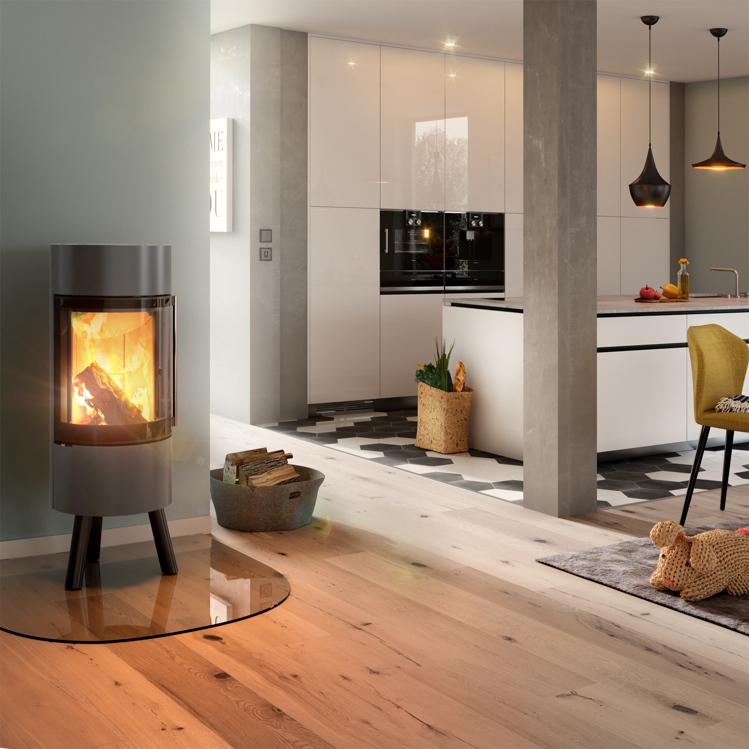Spartherm Passo XS poêle à bois sur trépied Titane