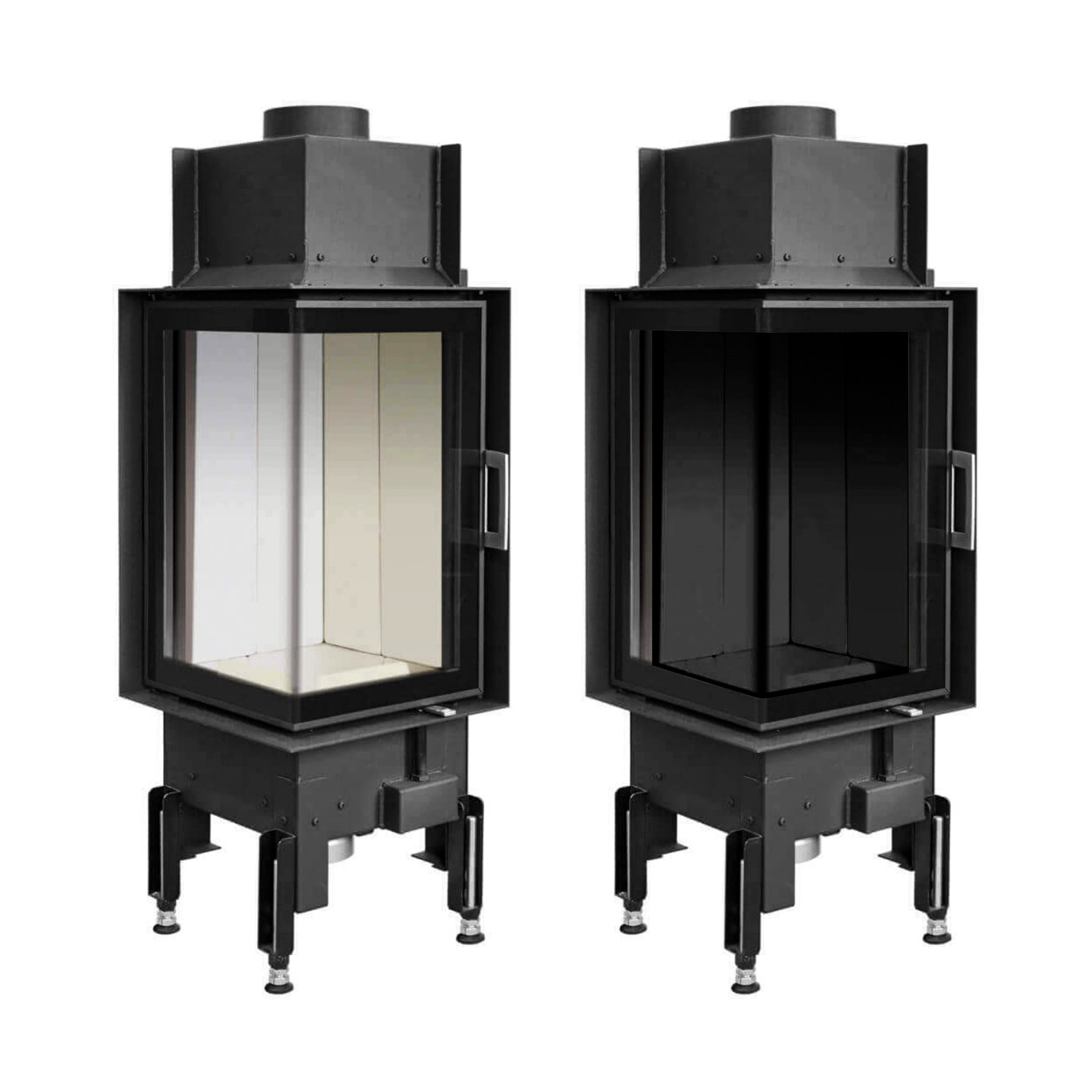 Austroflamm 38x38x57 K 2.0 Insert de cheminée angle gauche