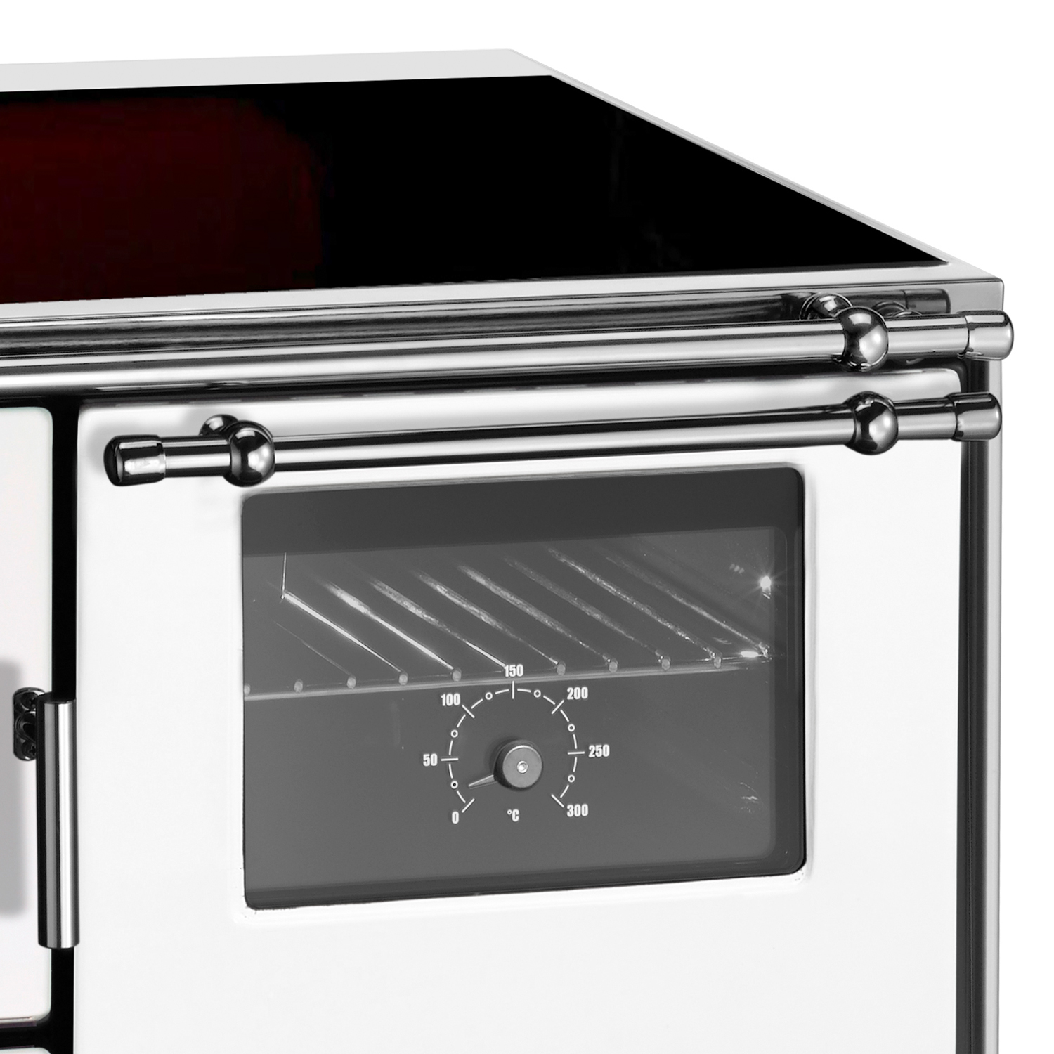 Wamsler K 176 F/A 70 Style Cuisinière Blanche, Plaque Vitrocéramique, Four à Droite