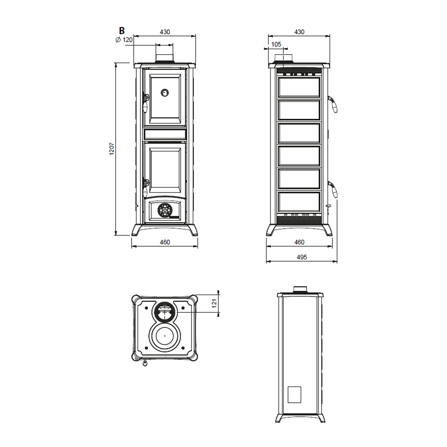 La Nordica Gemma Forno 16 poêle à bois pierre naturelle