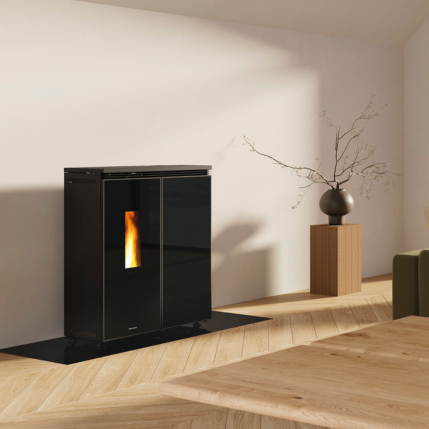 Extraflame Floriana Idro Crystal Poêle à pellets – hydraulique avec Wi-Fi