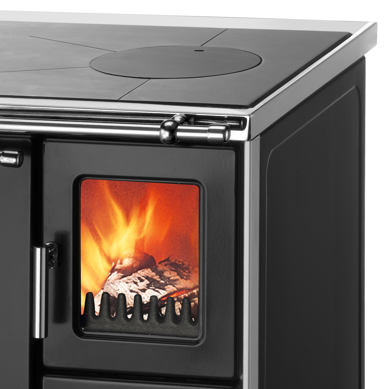 Wamsler K 176 F/A 70 Cuisinière en acier noir, compartiment de cuisson à gauche