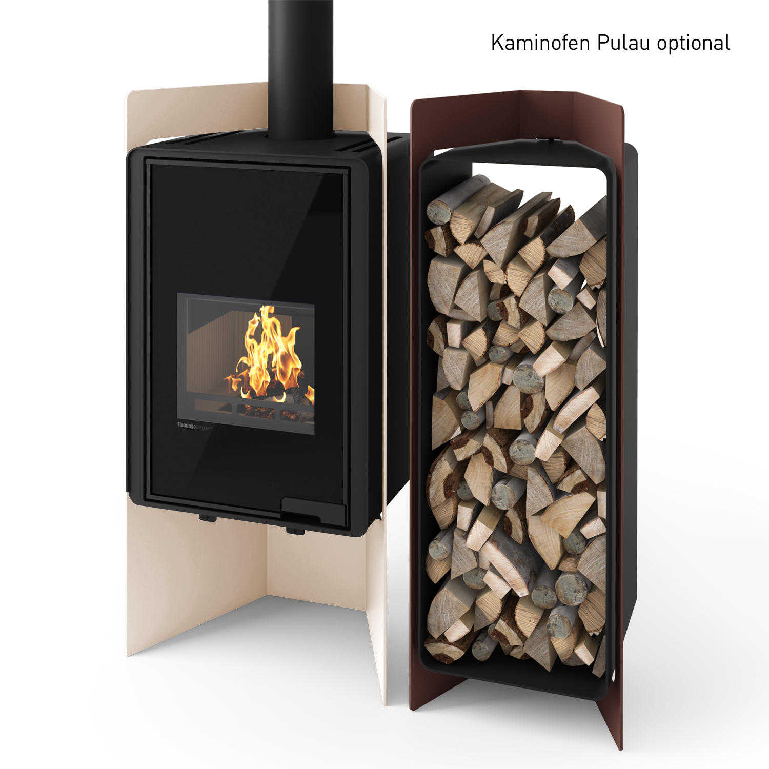 HS Flamingo Deluxe 4 Étagère en bois Marron