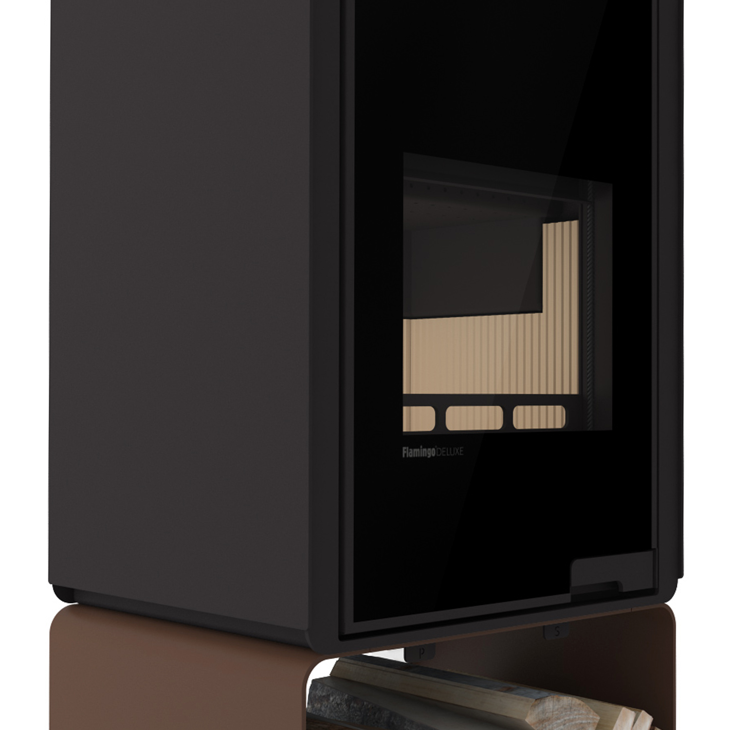 Poêle à bois HS Flamingo Deluxe Pentai Marron
