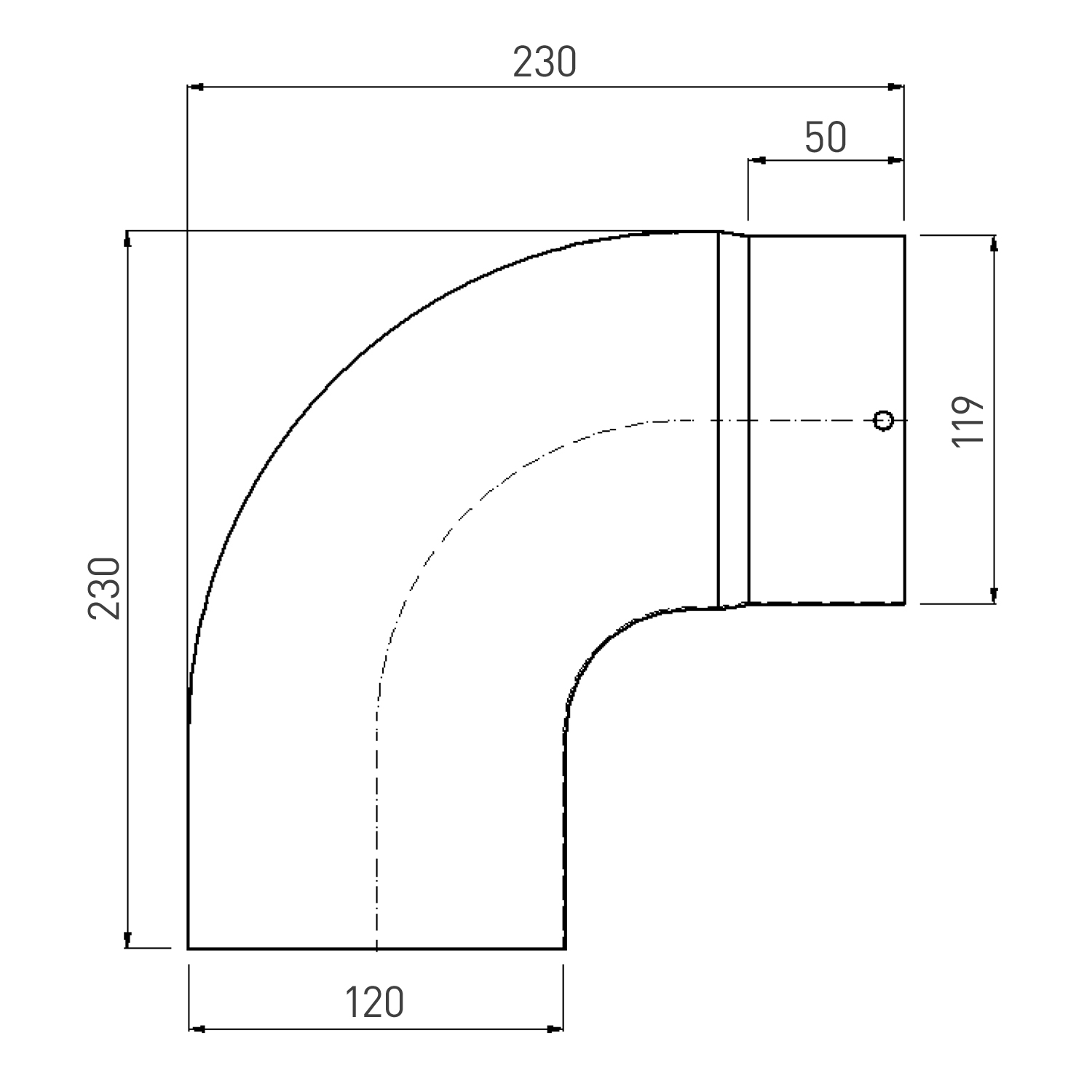 Coude de conduit de fumée / Coude de tuyau de poêle émaillé 120 mm - Coude 90° lisse Noir