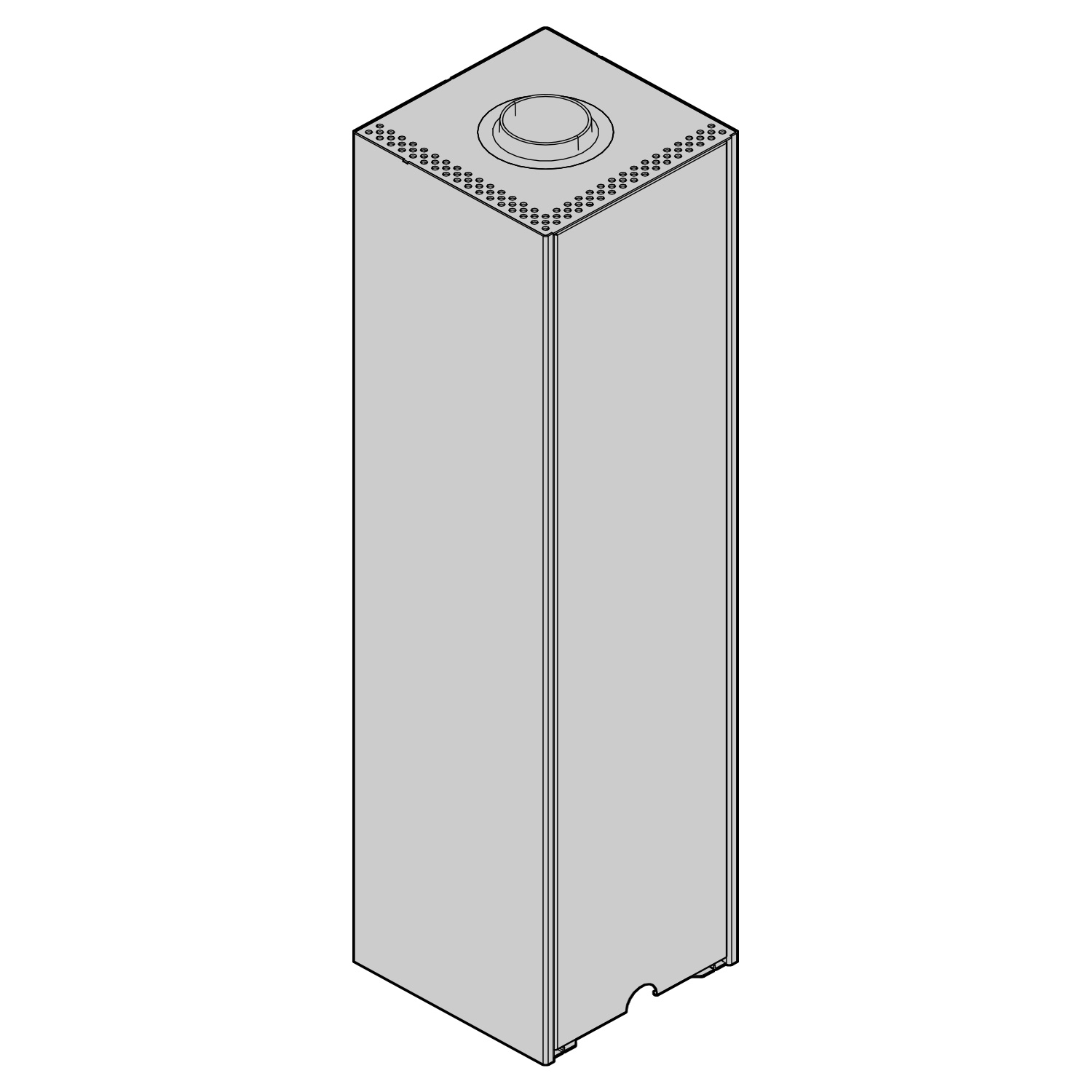 Austroflamm Slim gauche paroi arrière lisse