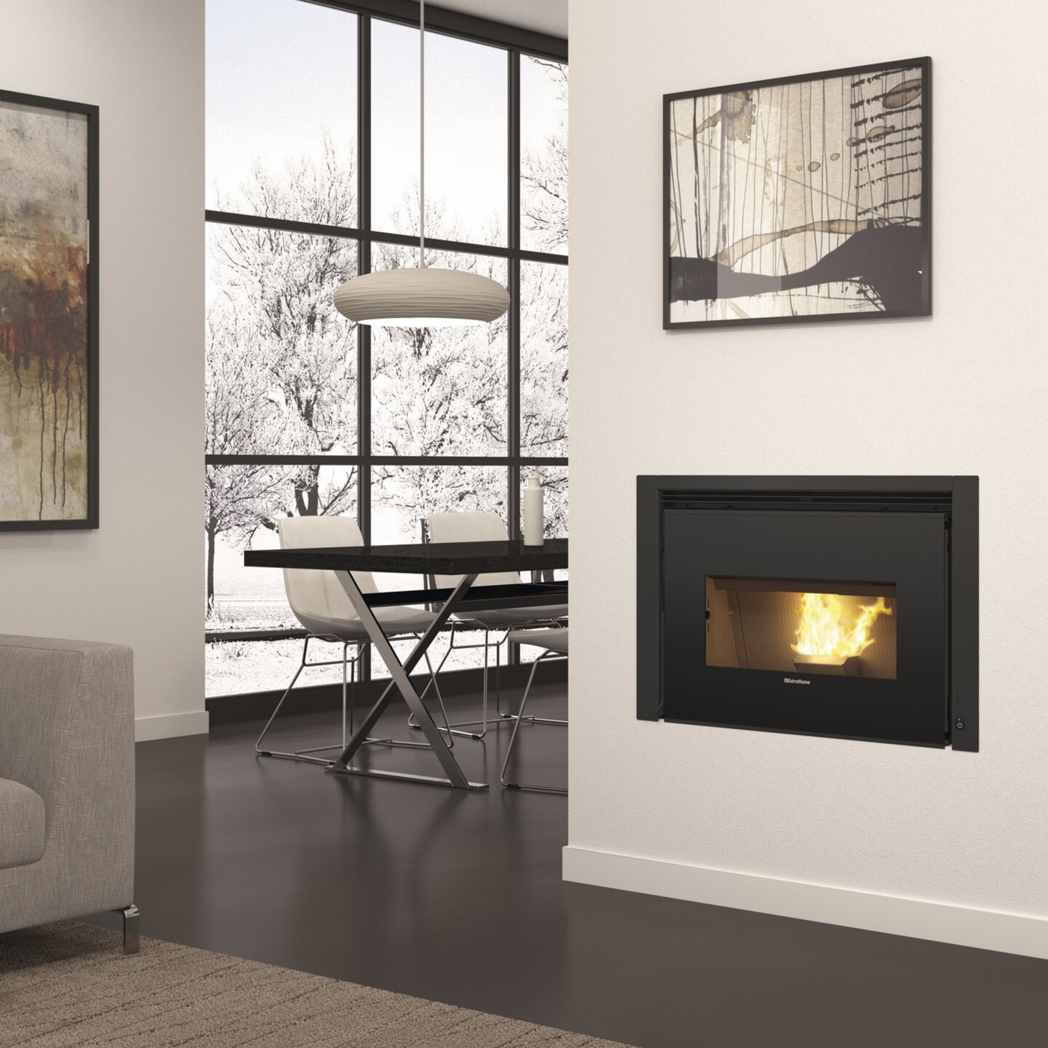 Extraflame COMFORT P85 PLUS insert de cheminée à granulés