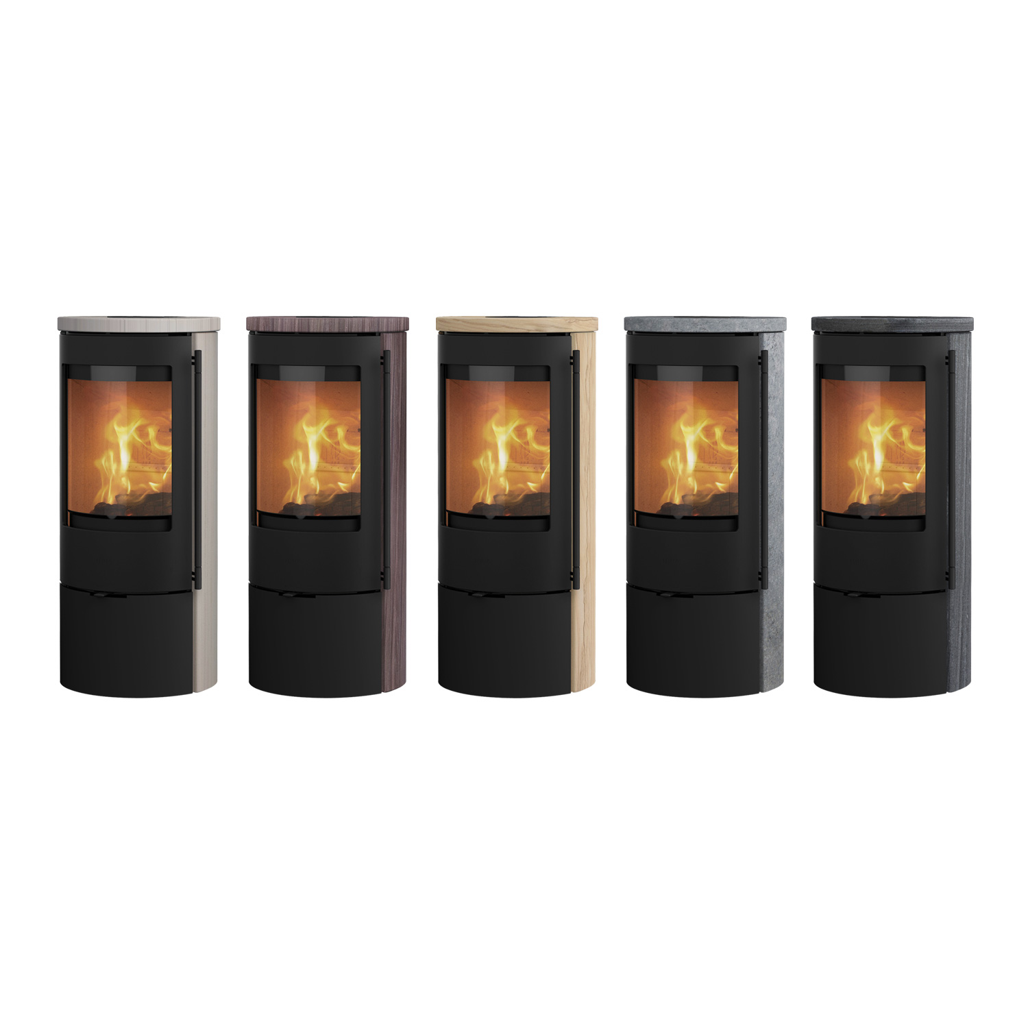 Lotus Prestige Basic S Poêle à bois en stéatite, corps noir, DIBt, raccordement de conduit de fumée à l'arrière