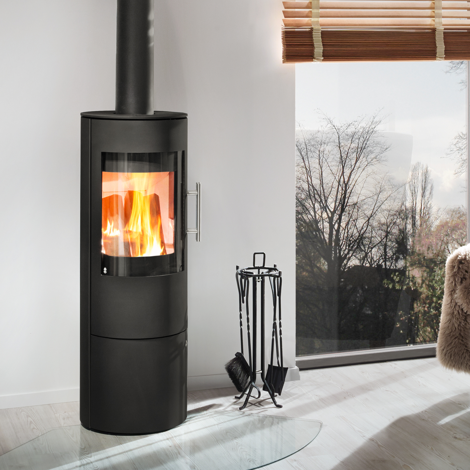 Poêle à bois Königshütte Vela Plus en acier noir